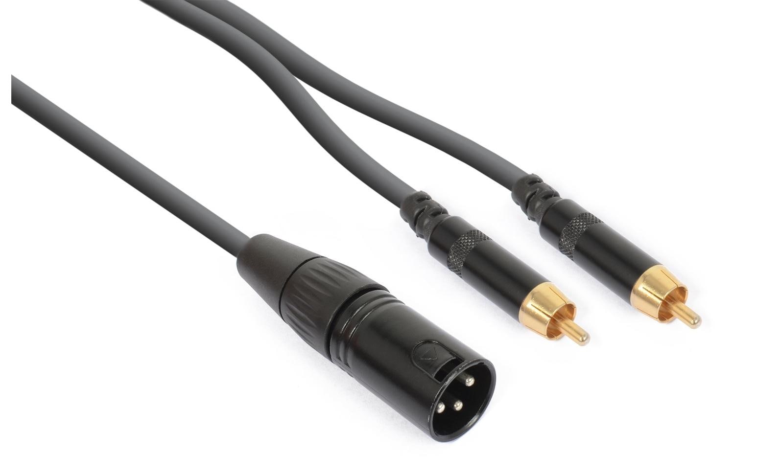 PD Connex CX58-3 Audiokabel XLRm - 2x Cinchstecker, 3m