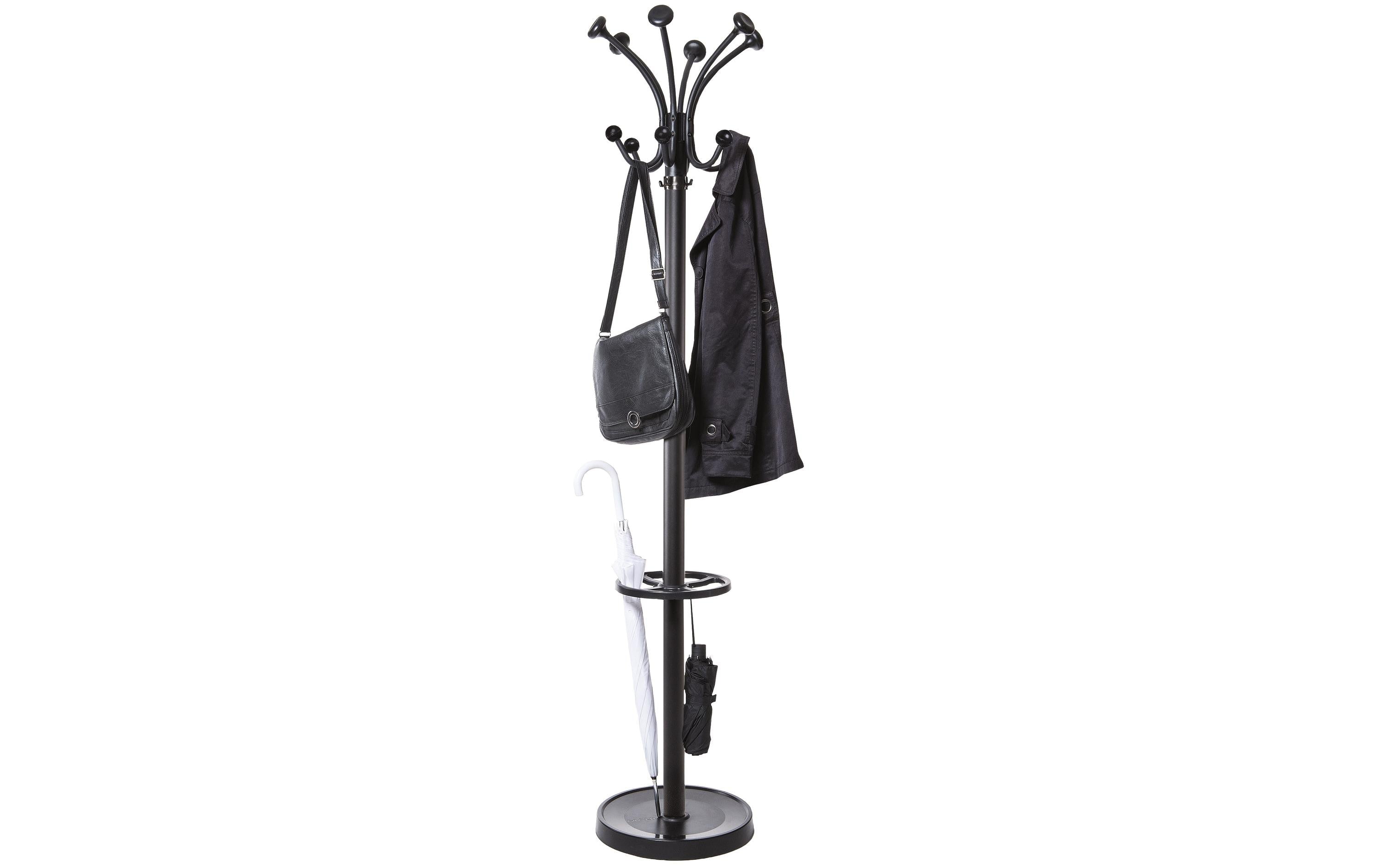 Maul Garderobeständer MAULnubis Schwarz, Stahl, H: 176 cm