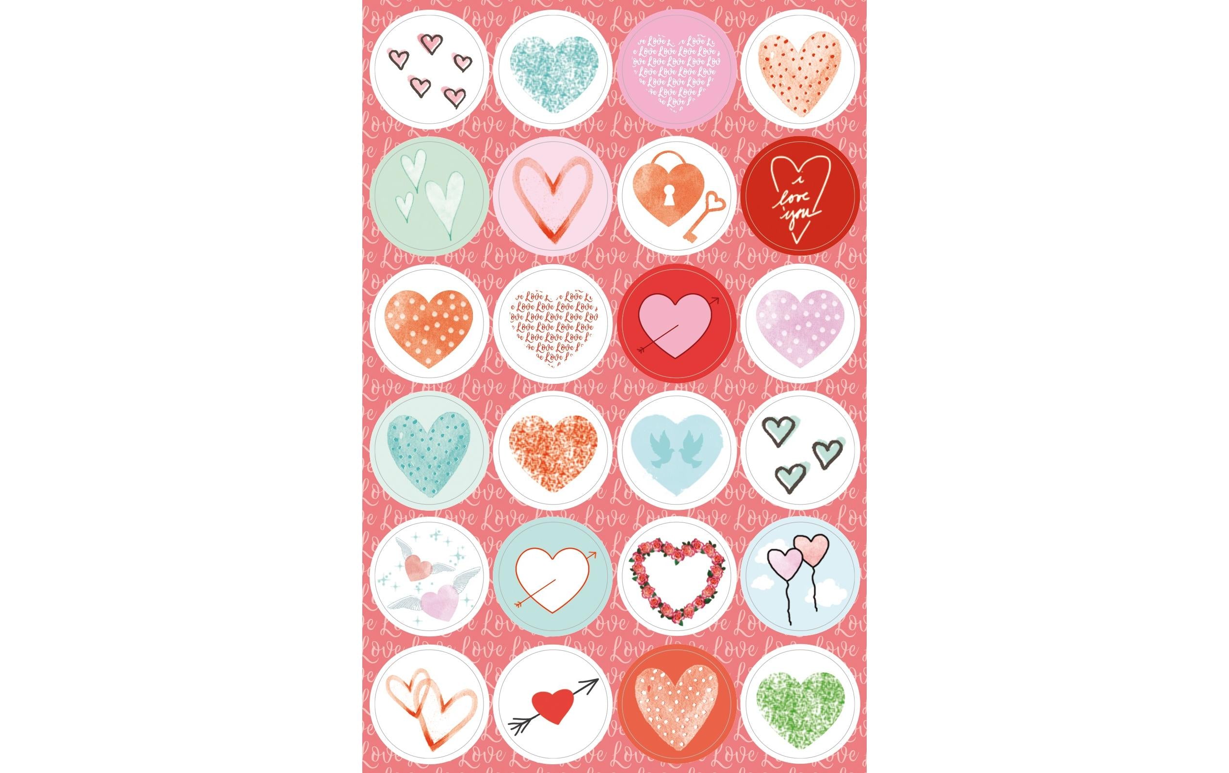 B+C Sticker Every Heart 4 Blatt / Packung