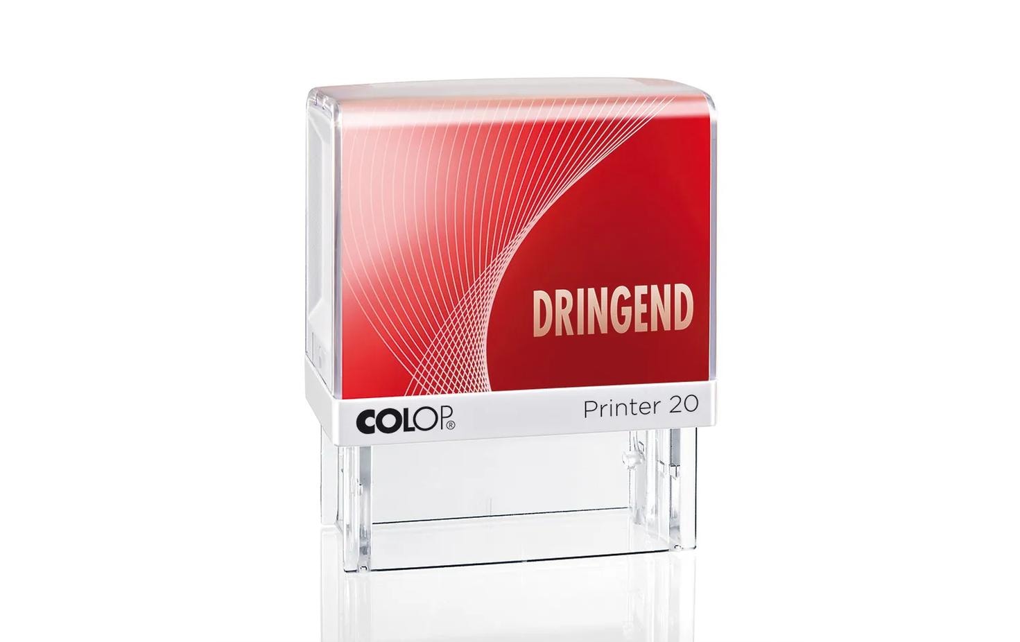 COLOP Stempel Printer 20/L "DRINGEND" fertiger Lagertext, mit rotem Abdruck