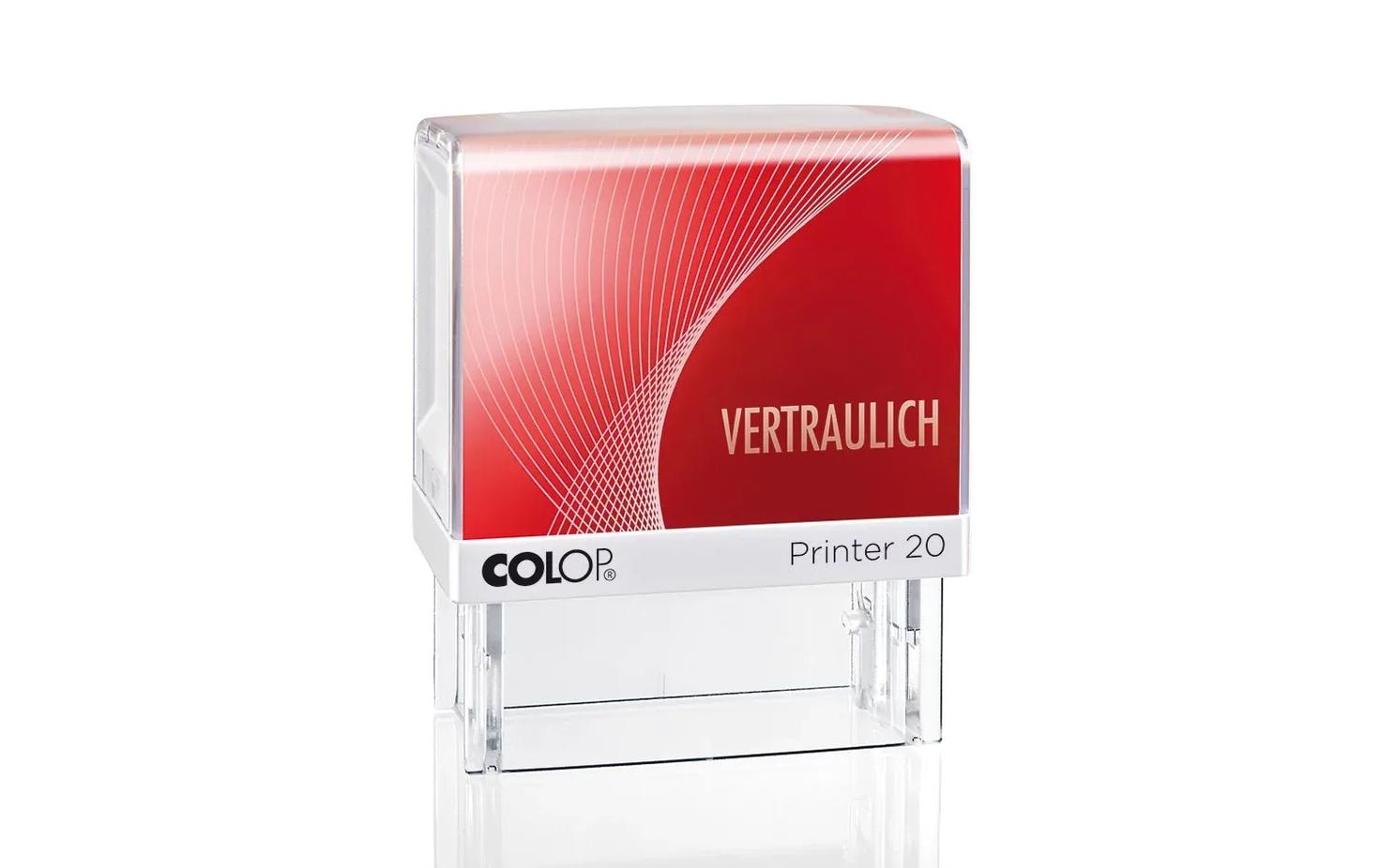 COLOP Stempel Printer 20/L "VERTRAULICH" fertiger Lagertext, mit rotem Abdruck