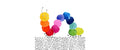 B+C Servietten Bunte Raupe 33x33 cm, 20 Stück