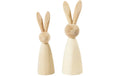 Creativ Company Aufsteller Holzhase 2 Stück, 12 + 14 cm