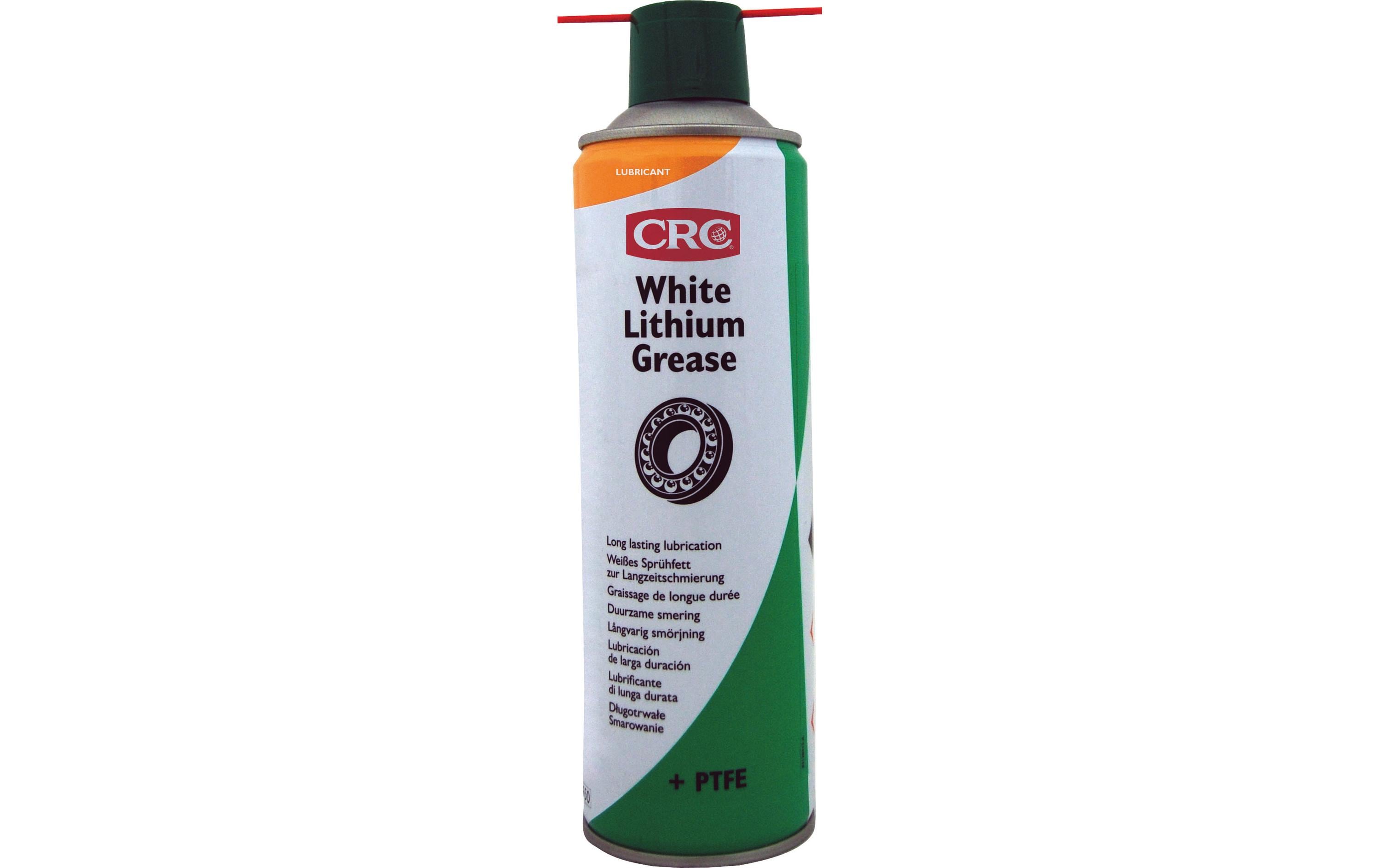 CRC WHITE LITHIUM GREASE Weisses Sprühfett mit PTFE Spray 500 ml