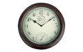 Esschert Design Gartenuhr Plastikrahmen, PVC, D: 30.5 cm, B: 5.1 cm