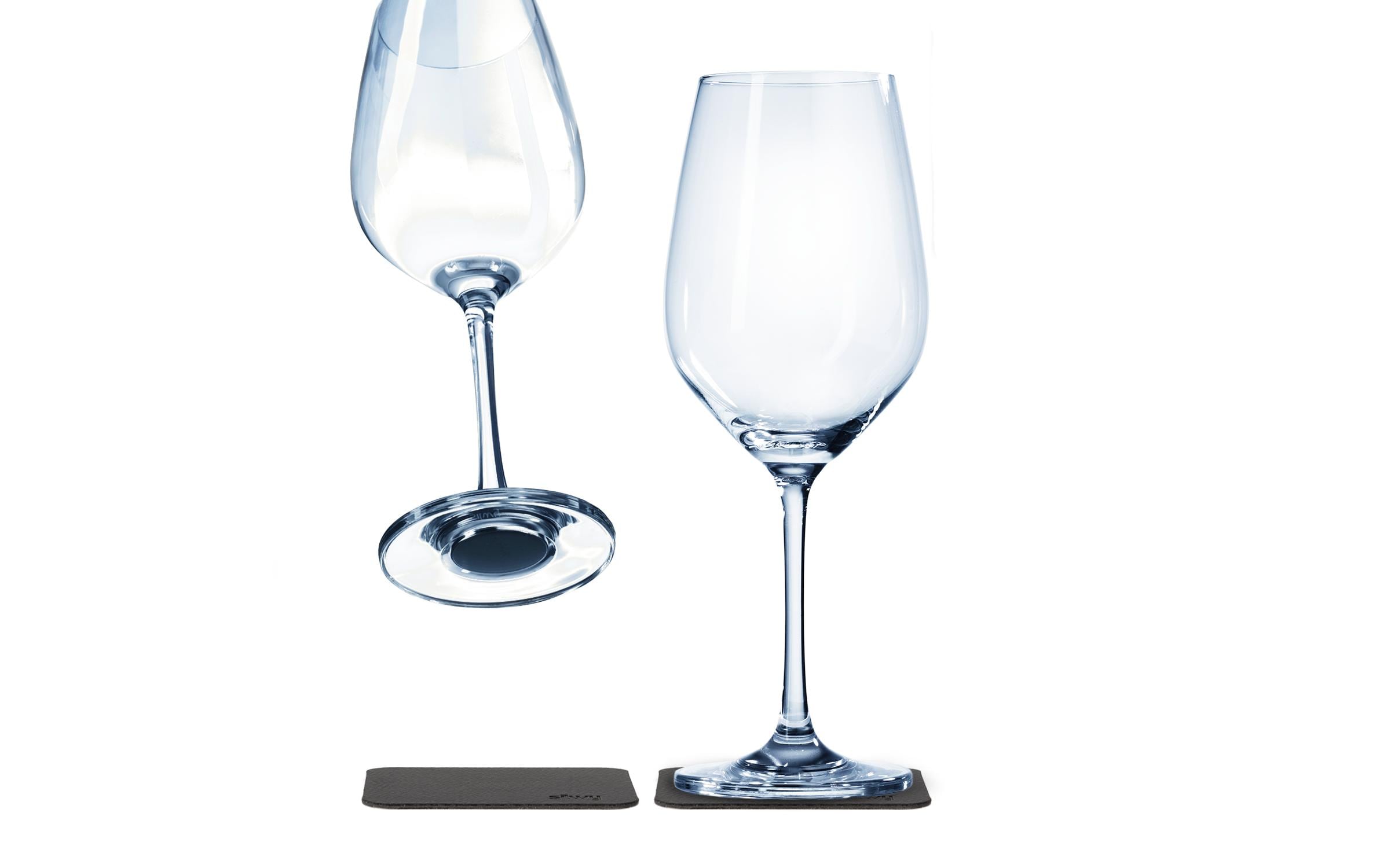silwy Kristallgläser, 2er-Set 2 Metall-Nano-Gel-Pads, Wein