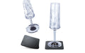 silwy Hightech-Kunststoffgläser, 2er-Set +2 Metall-Nano-Gel-Pads, Champagner, Clear