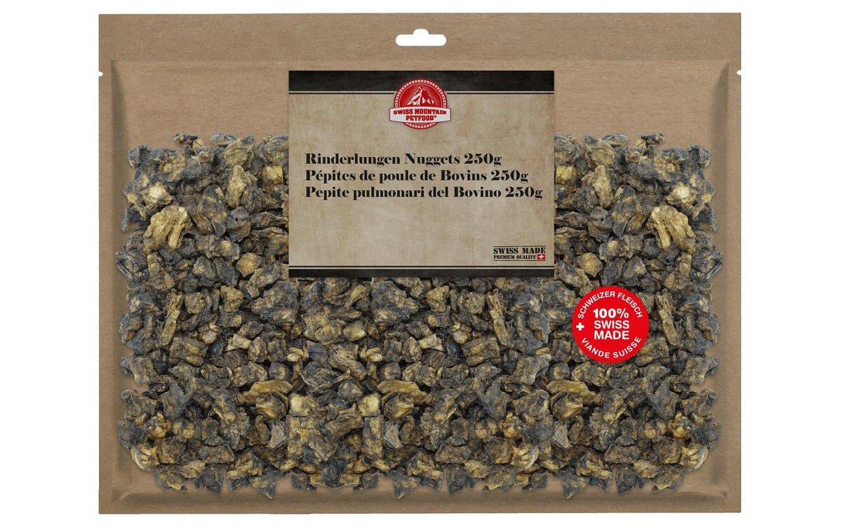 Swiss Mountain Petfood Poulet Rinderlungen Nuggets, 250 g