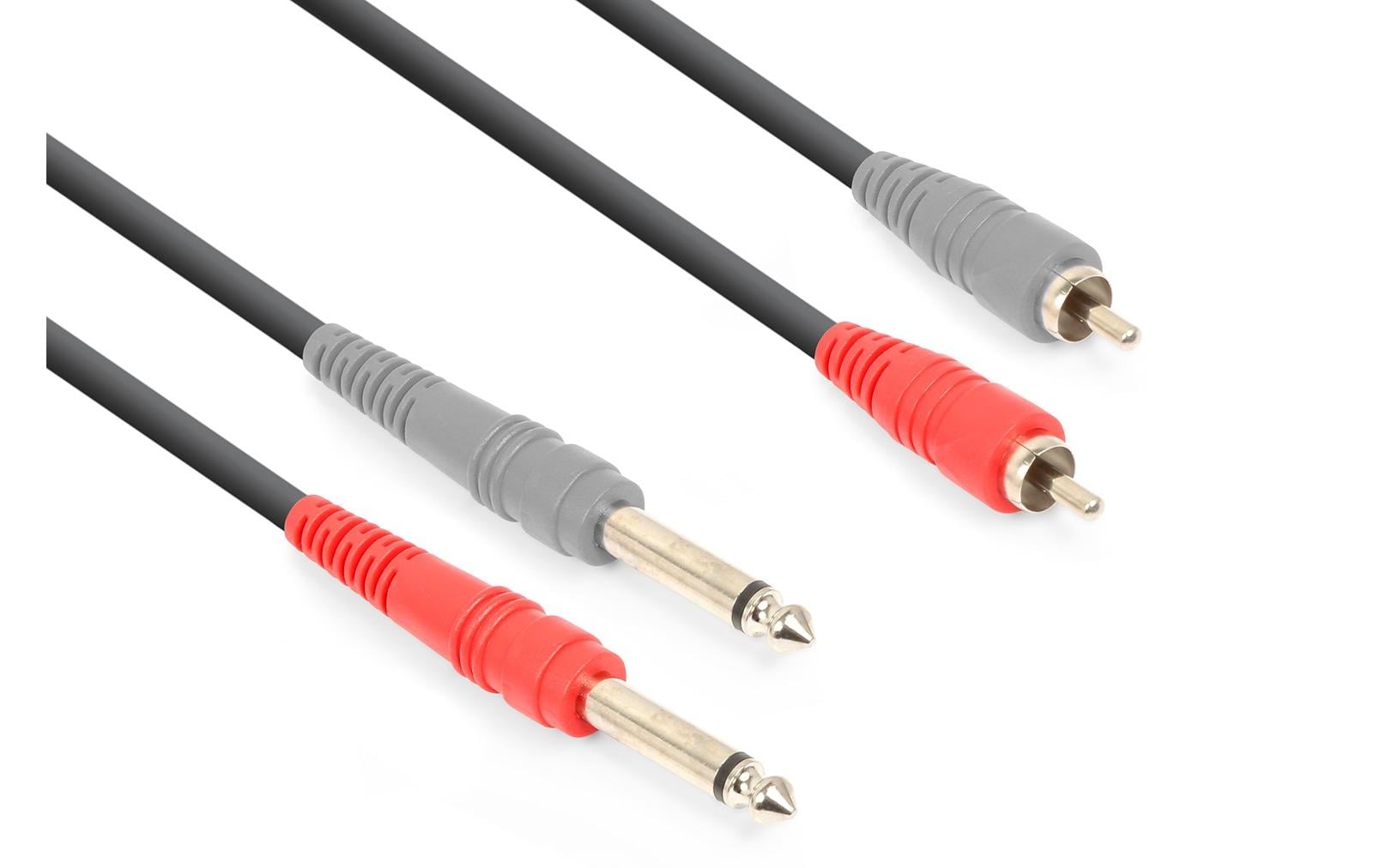 Vonyx CX324-1 Audiokabel 2x 6.3 Klinke - 2x Cinch, 1.5m