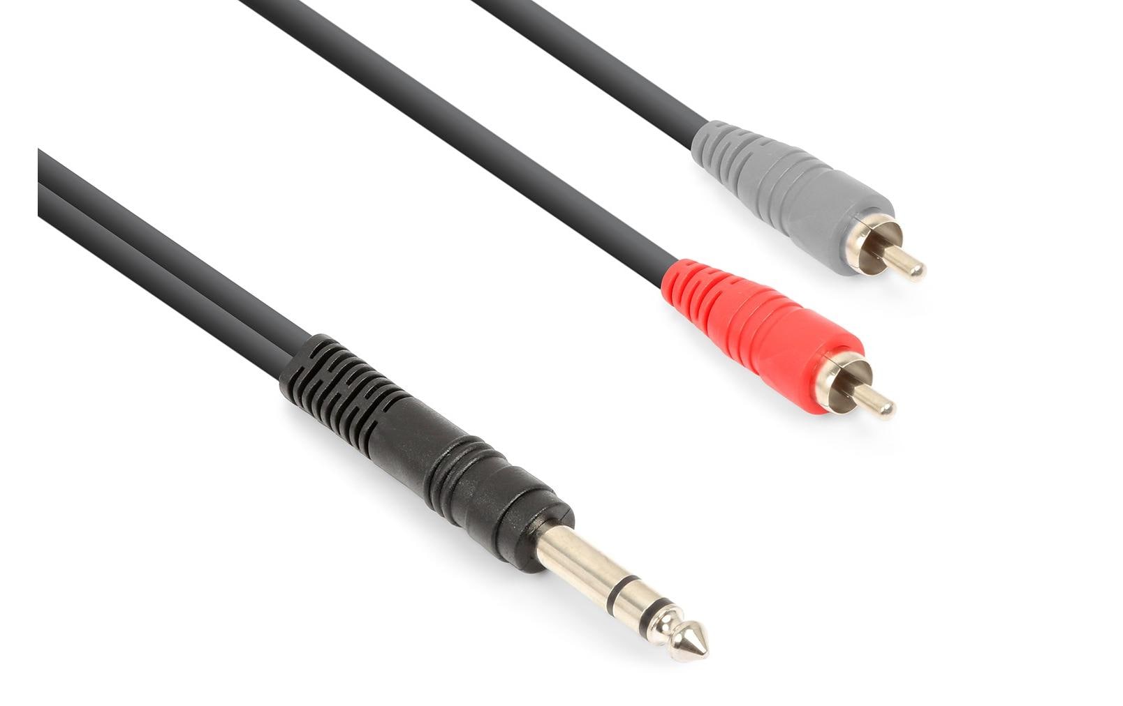 Vonyx CX328-3 Audiokabel 6.3 Klinke - 2x Cinch, 3m