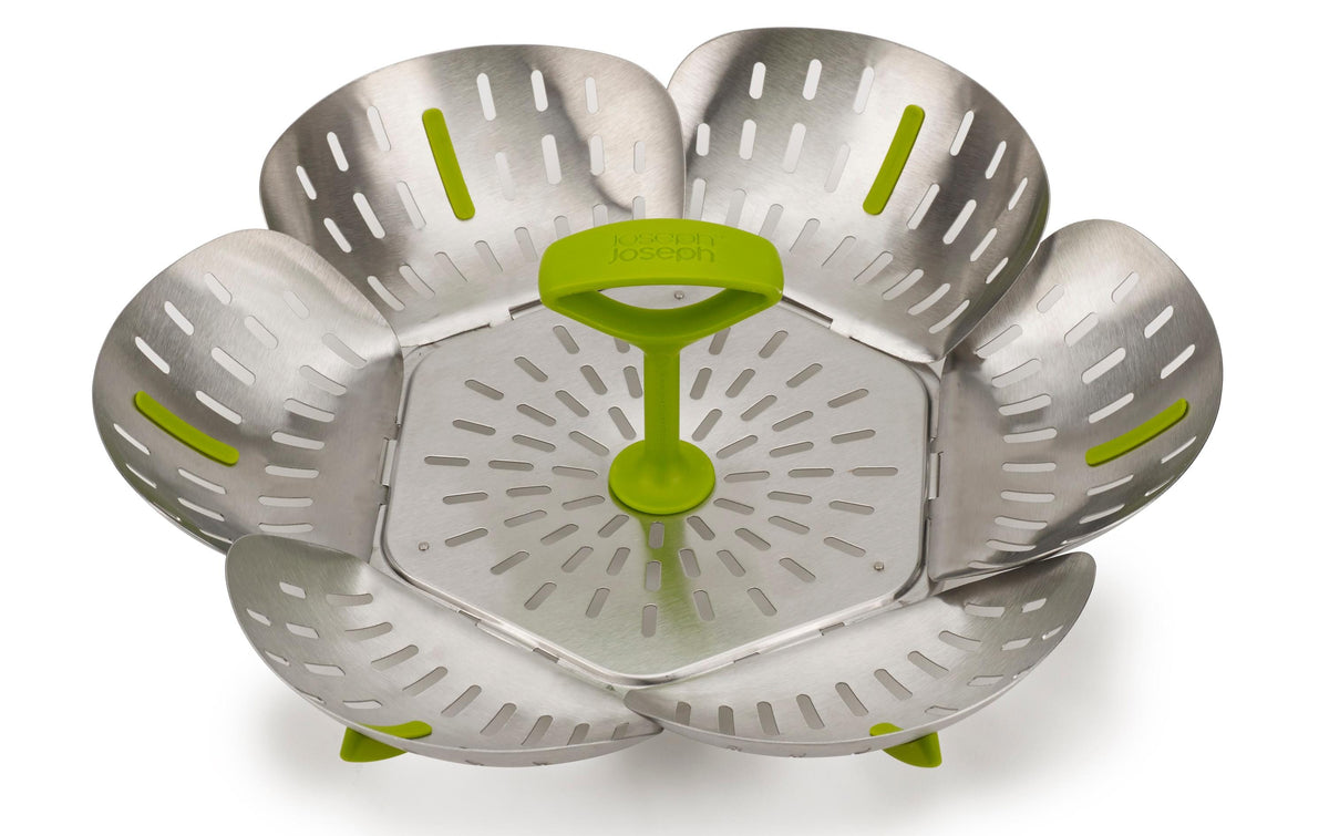 Joseph Joseph Bloom Steel Steamkorb faltbar Edelstahl/Kunststoff, D:16cm, H:10cm,