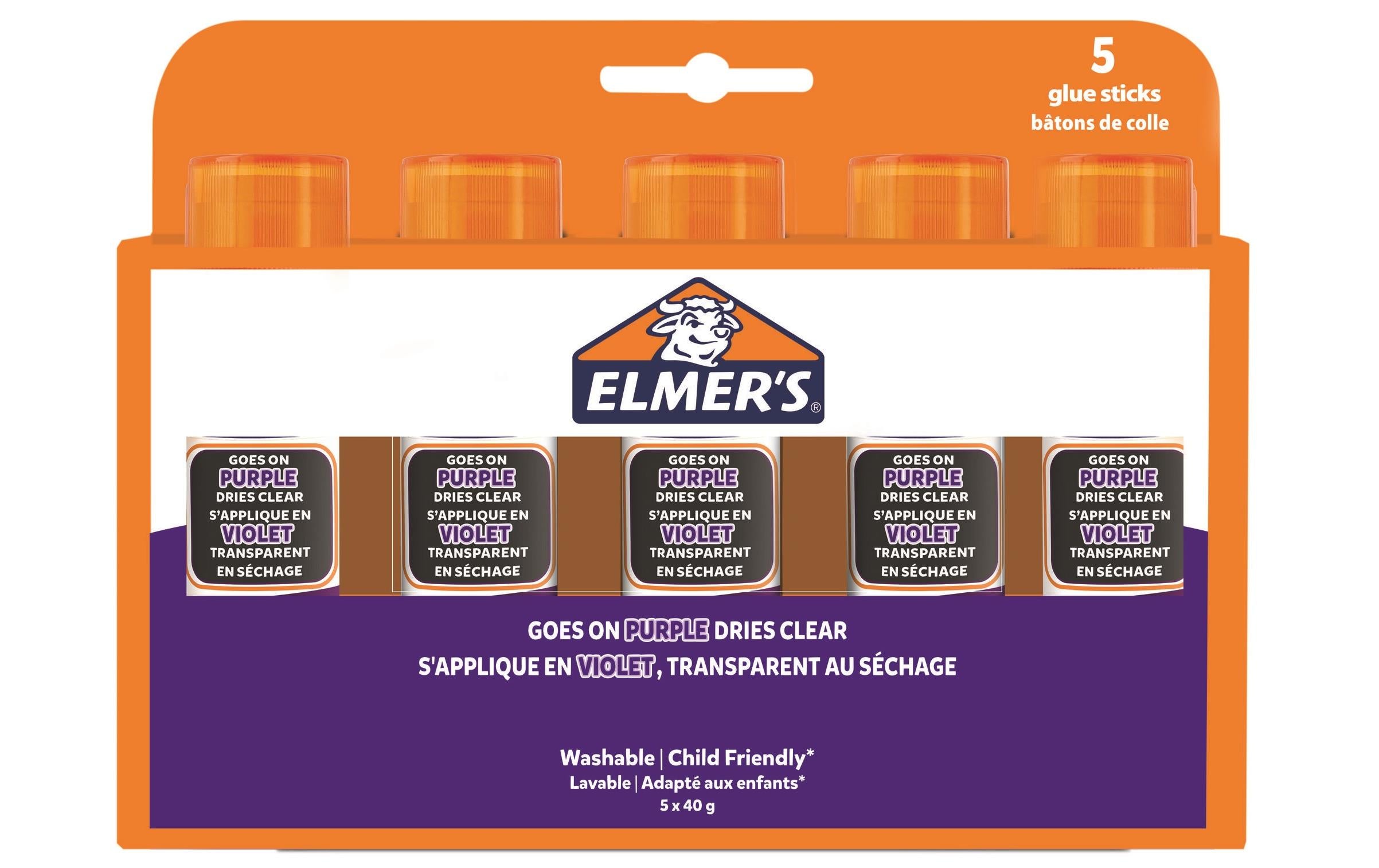 Elmer's Klebestift Disappearing Purple 40g, 5 Stk.