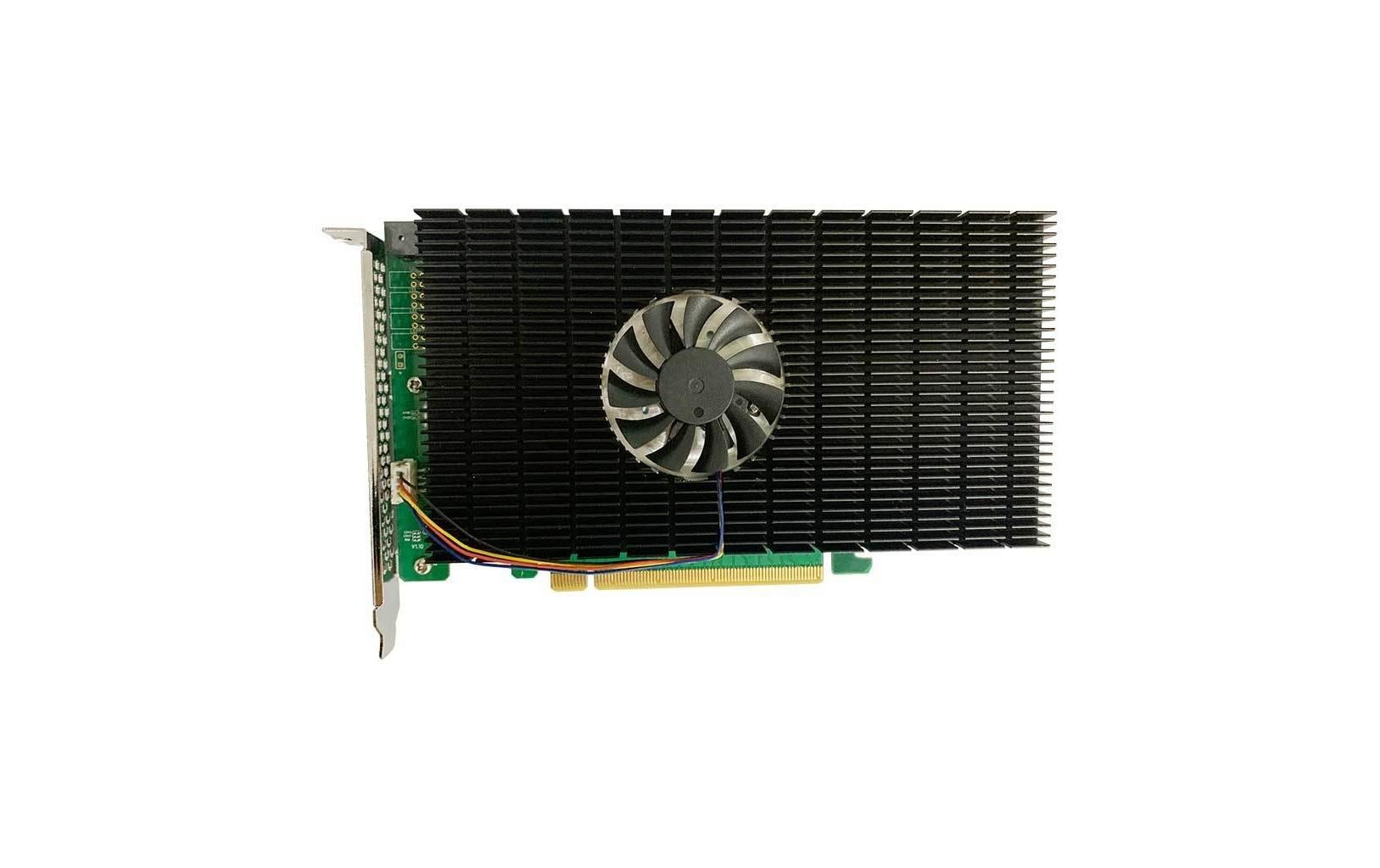 Highpoint SSD7505 RAID-Kontroller, 4x NVME PCI-x4v4 M.2, PCI-Ex16v4, bootable,RAID 0,1