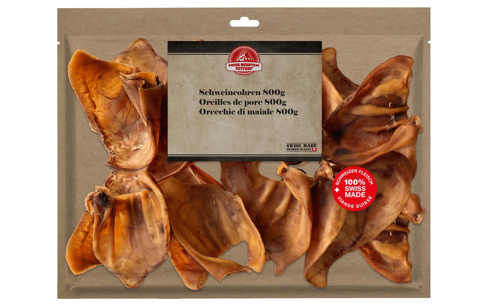 Swiss Mountain Petfood Schweineohren 800 g
