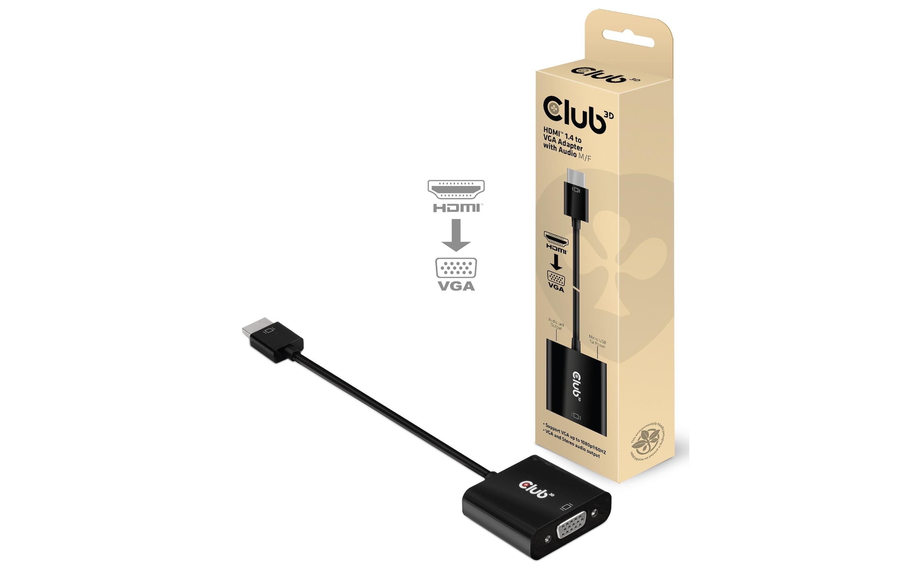 Club 3D, Adapterkabel HDMI auf VGA 160 mm