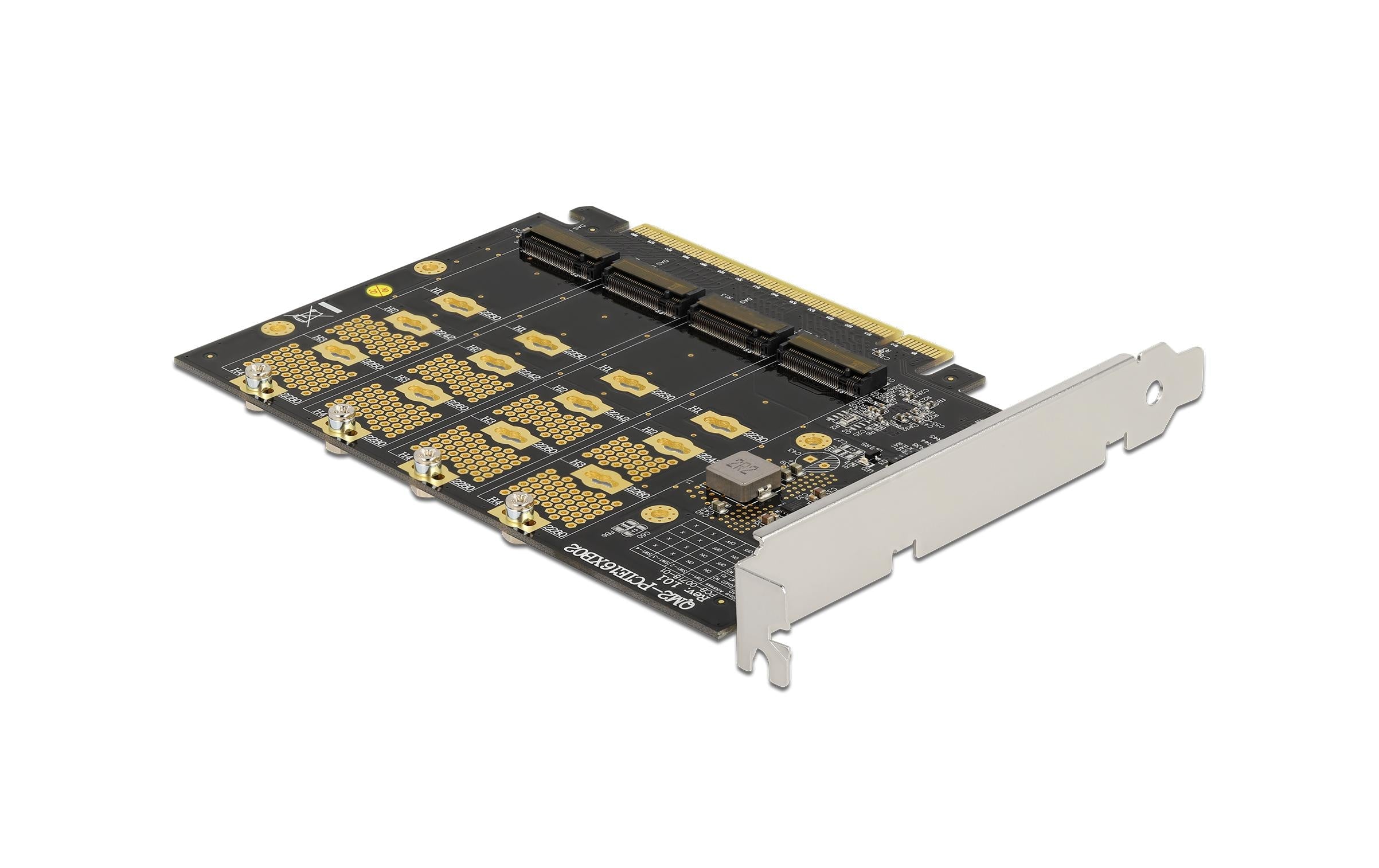 DeLock PCI-E-x4 V4 Kontroller, 4x M.2 NVME benötigt Mainboard mit PCIe Gabelung sup.
