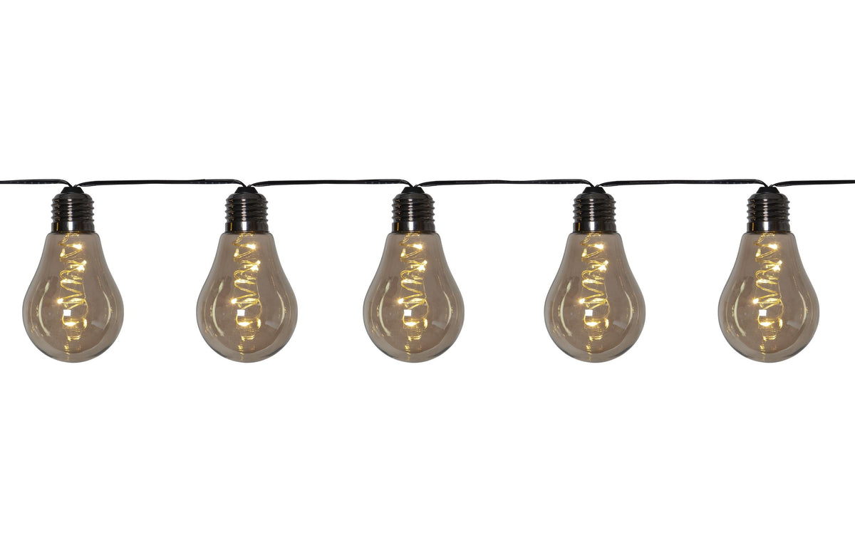 Star Trading Lichterkette GLOW Smoke 10x LED 0.225W warmweiss, Netzstecker