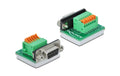 Delock Terminalblock RS232 DB9 Buchse Horizontal, mit Drucktaster