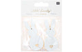 Rico Design Holzanhänger Hase weiss, 2 Stück