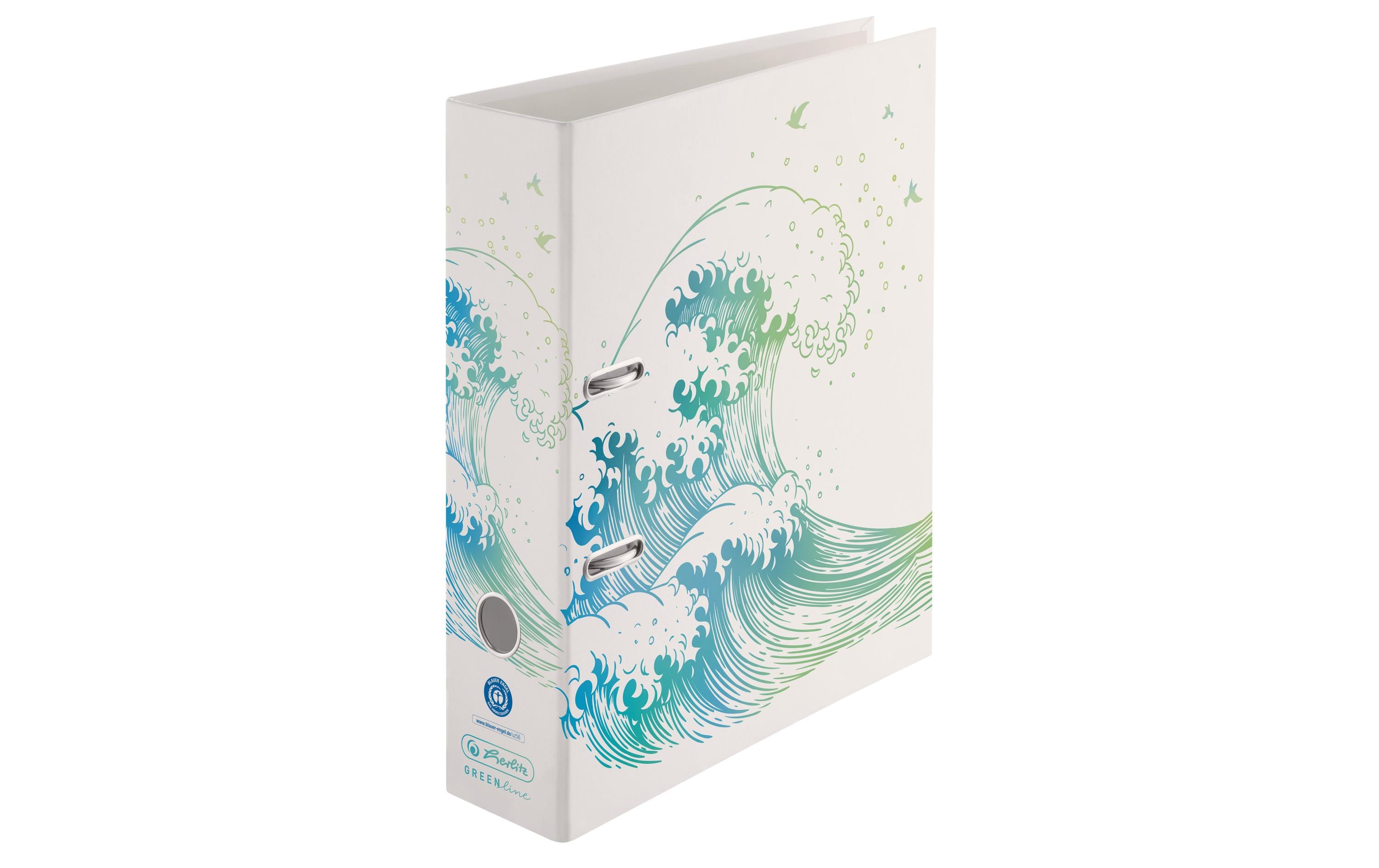 Herlitz Ordner MaX.file A4 GREENline Welle, 8cm