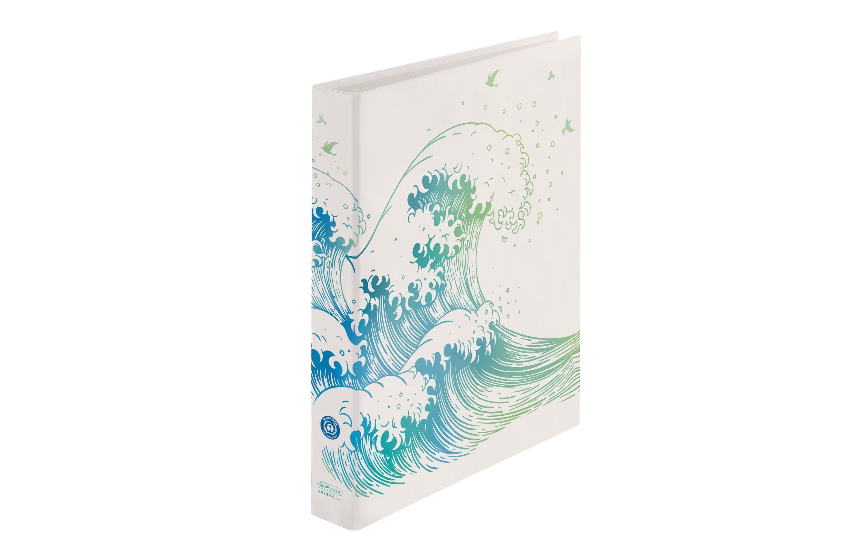 Herlitz Ringuch MaX.file A4A4 GREENline Welle, 2-Ring
