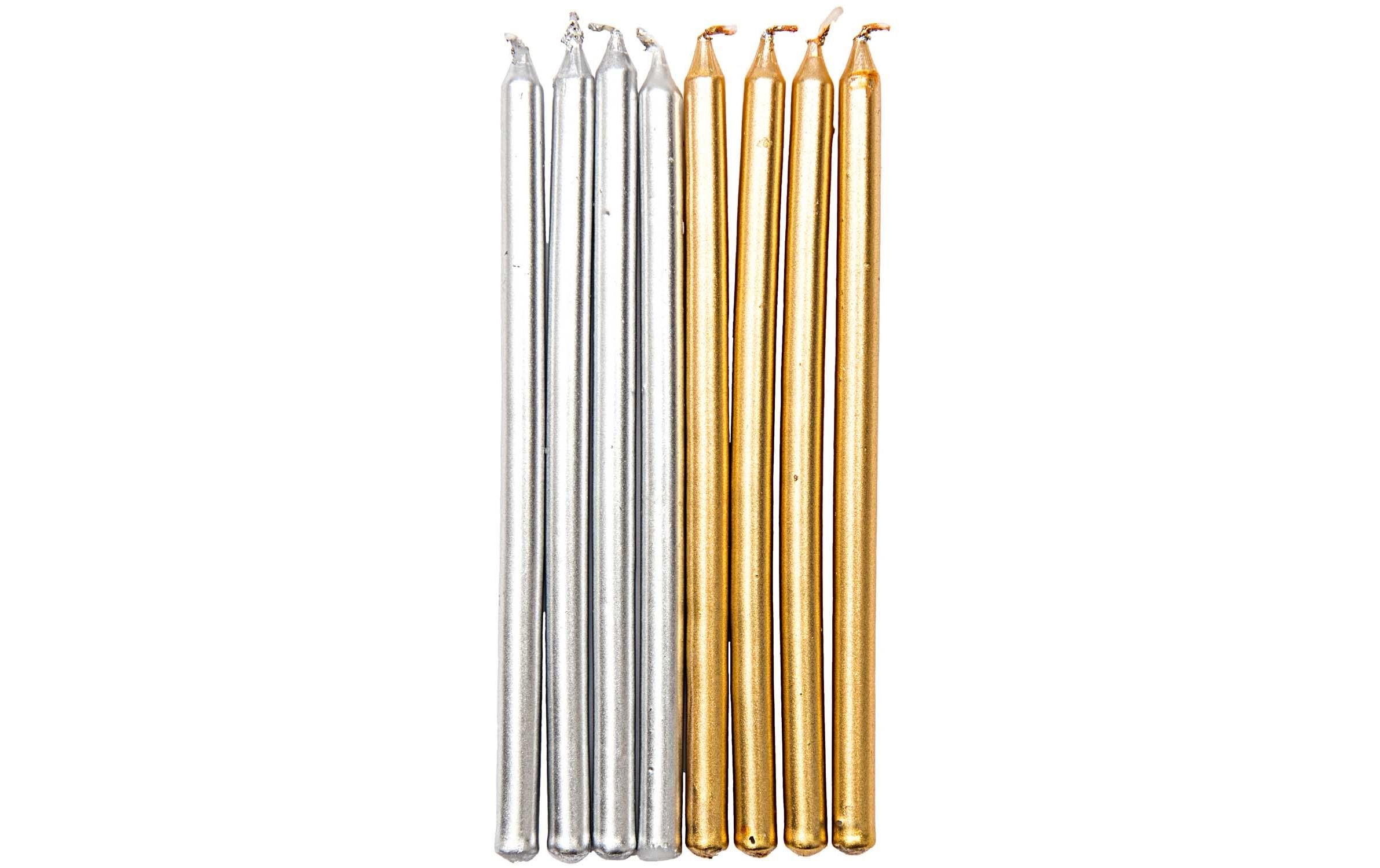 Rico Design Kerzen gold/silber 16 Stück