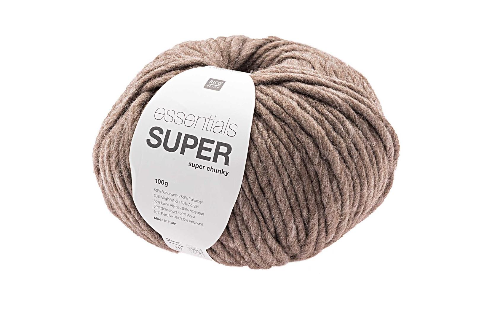 RICO Essentials Super Super Chunky, beige 100 g, 50 % WO, 50 % PAN, 90m