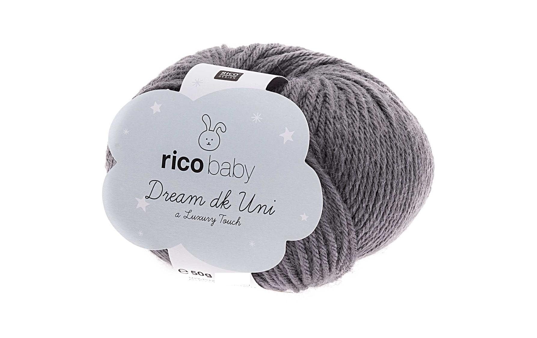 RICO Baby Dream Uni DK, anthrazit 50 g, 115m, 50 % PA, 50 % PAN
