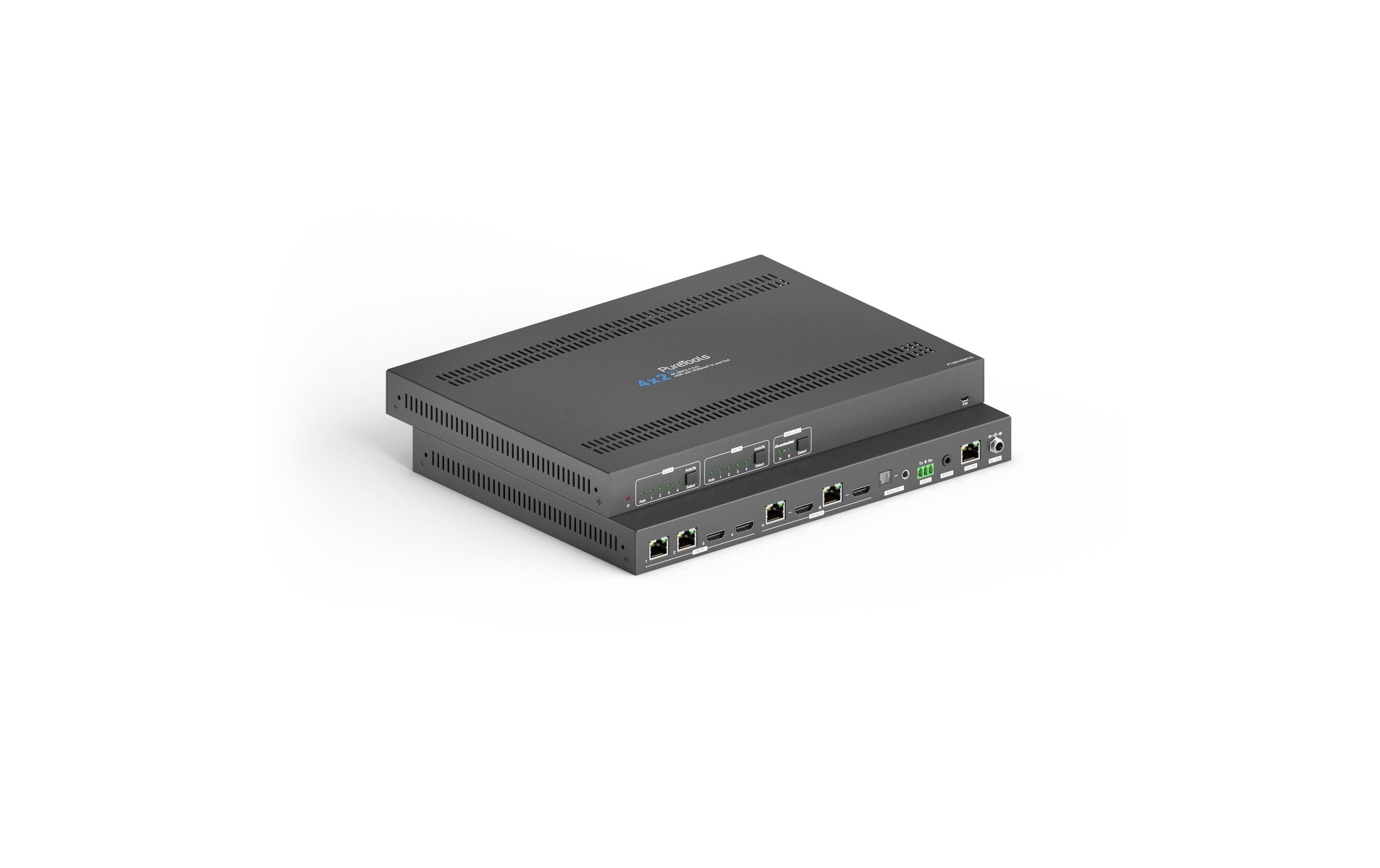 PureTools PT-MA-HDBT42 Matrix 4x2, 2HDMI/2HDBT >2HDMI+2HDBT, 4K
