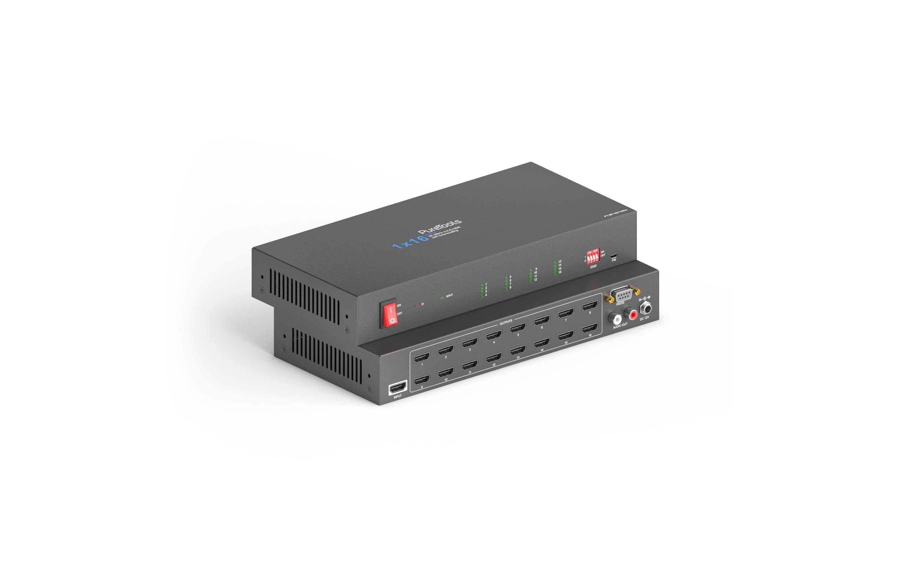 PureTools PT-SP-HD116DA Splitter HDMI 1x16, Downscaler, 4K
