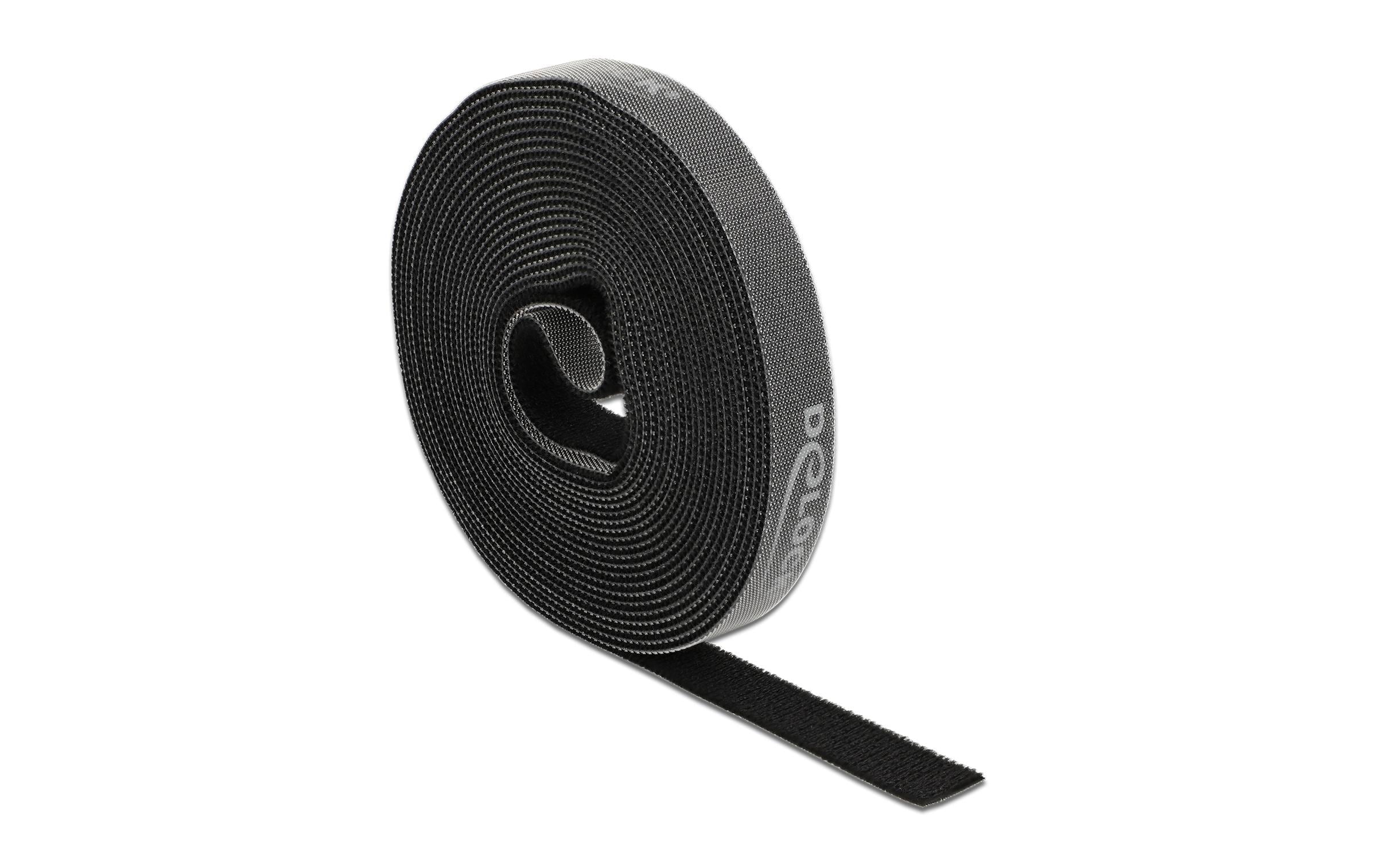 Delock Klettband, 5mx15mm Auf Rolle Schwarz