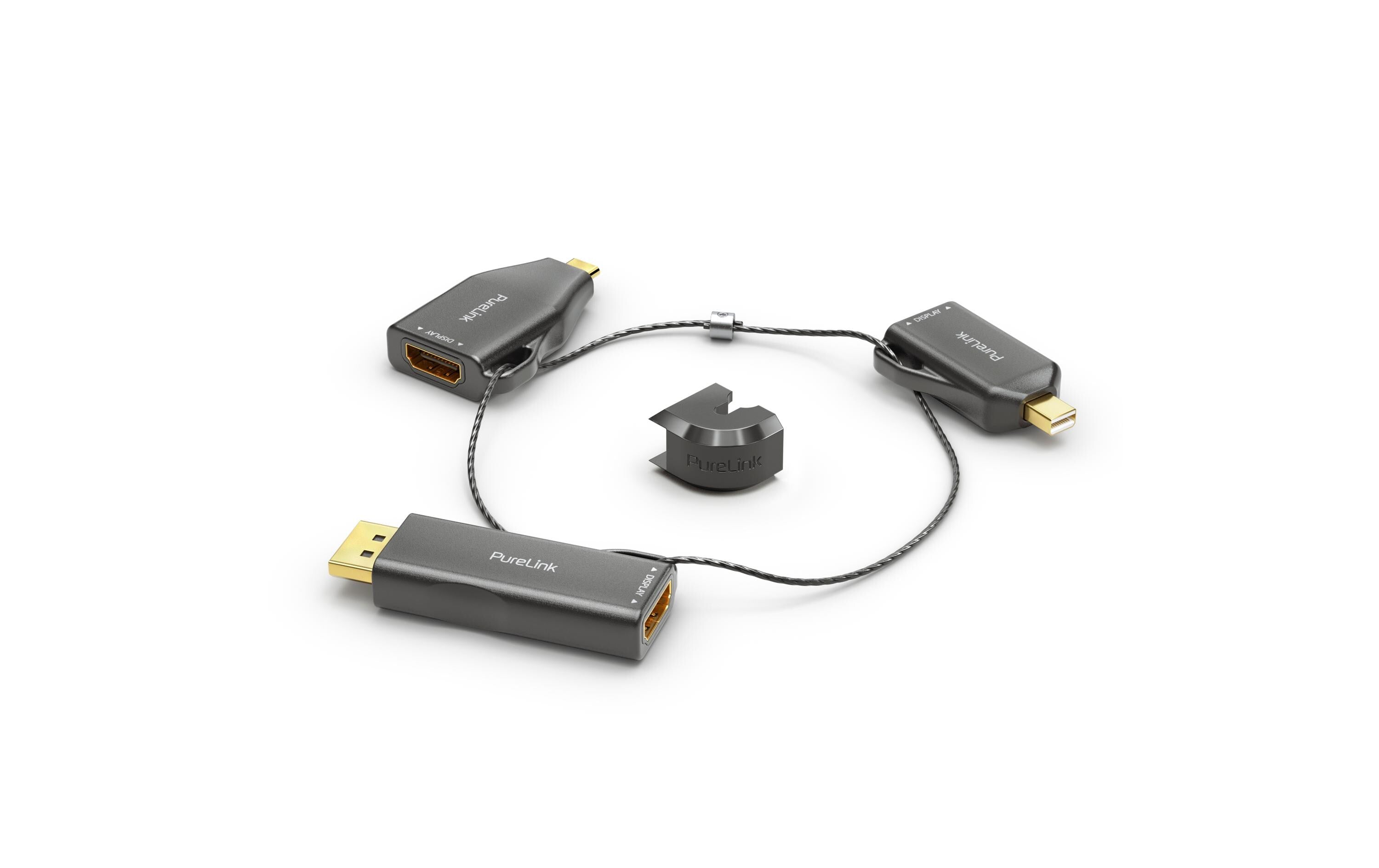Purelink HDMI Adapterring Klein HDMI Buchse auf Mini DP, DP, USB-C Stecker