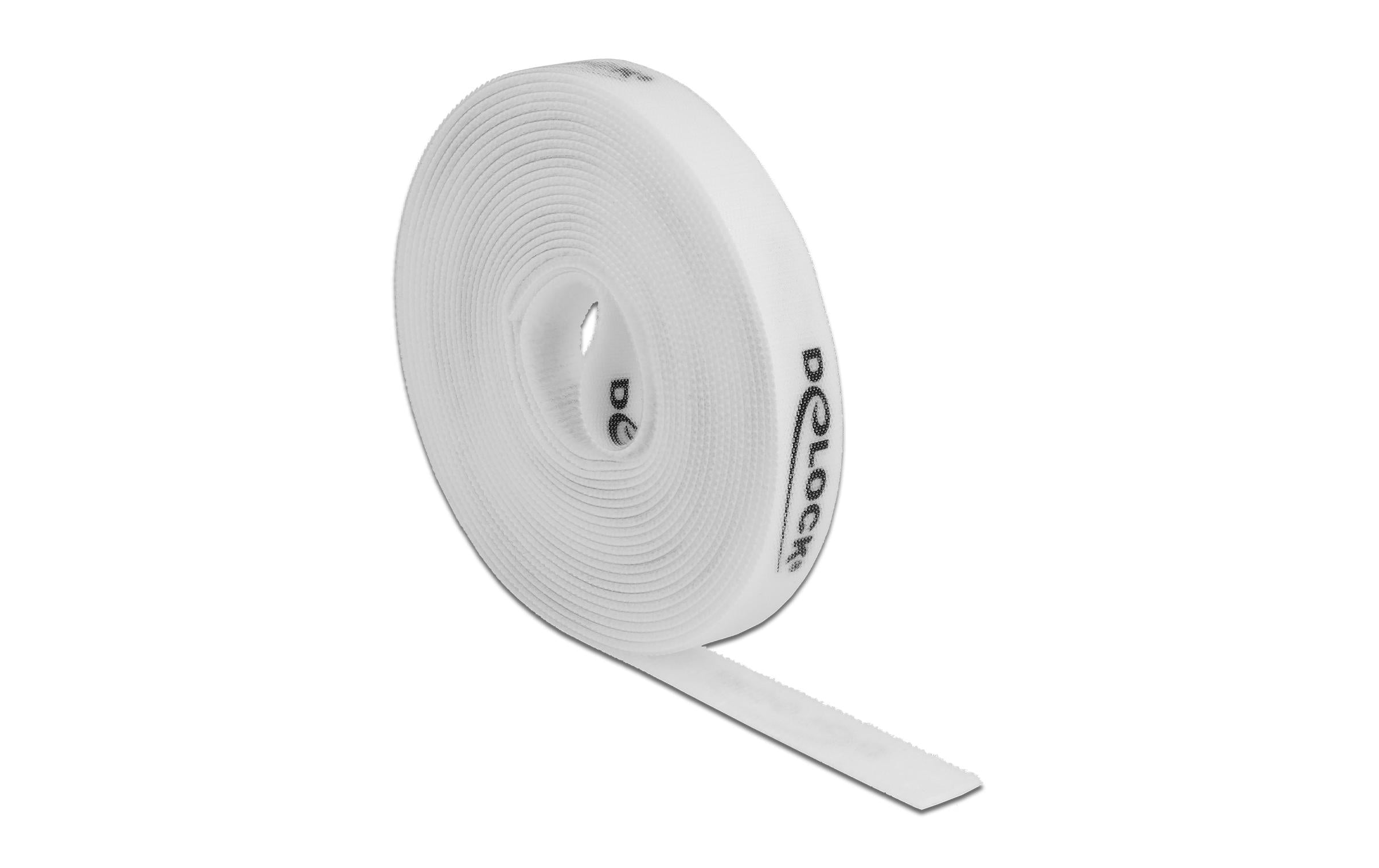 Delock Klettband, 5mx15mm Auf Rolle Weiss