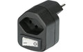 Abzweigstecker 1xT13, mit Schalter schwarz