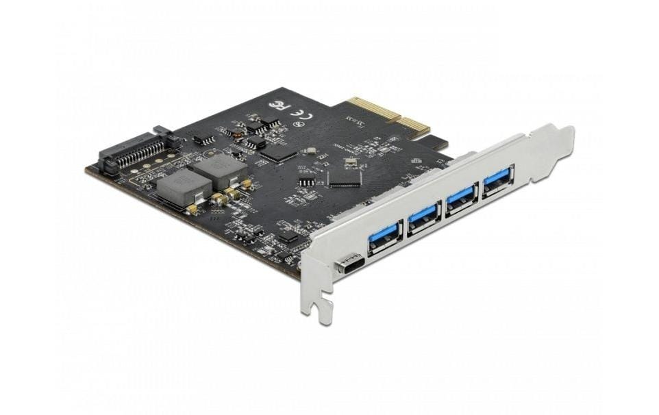 Delock PCIe 1x USB-Typ-C, 4x USB-A USB 3.2 Gen.2 (10 Gbps)