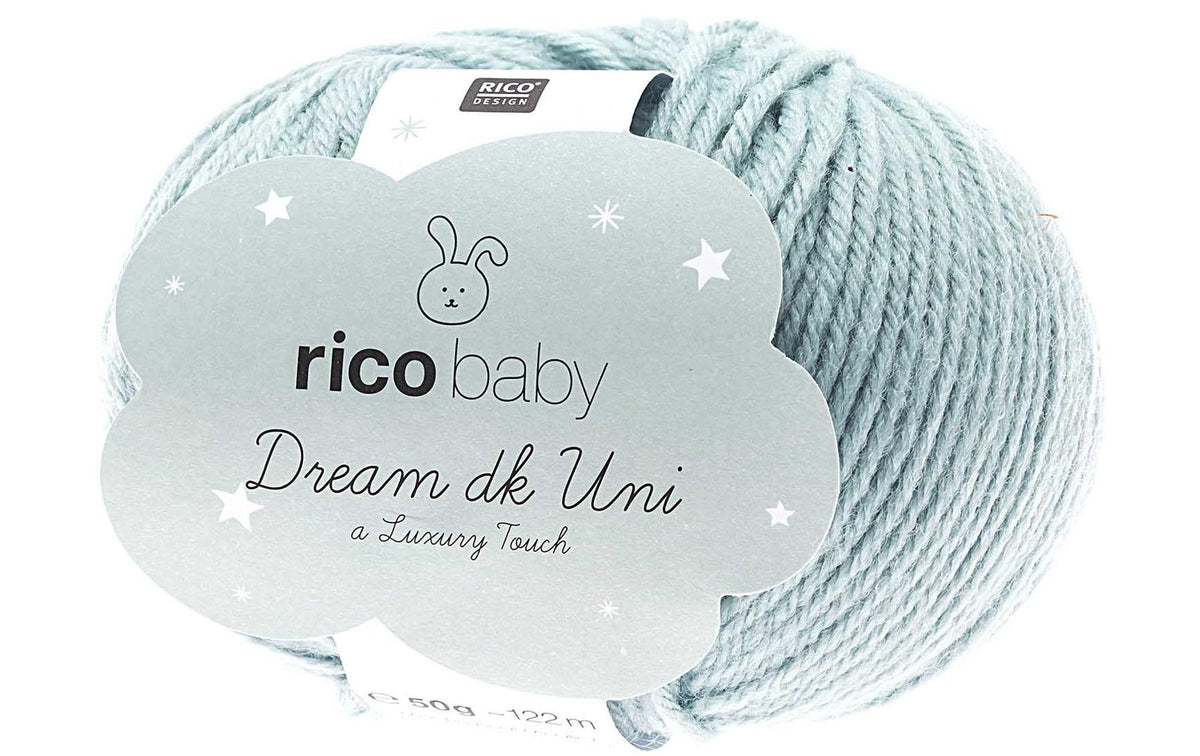 RICO Baby Dream DK Luxury touch Uni mint, 50 g, 115 m, 50 % PA, 50 % PAN