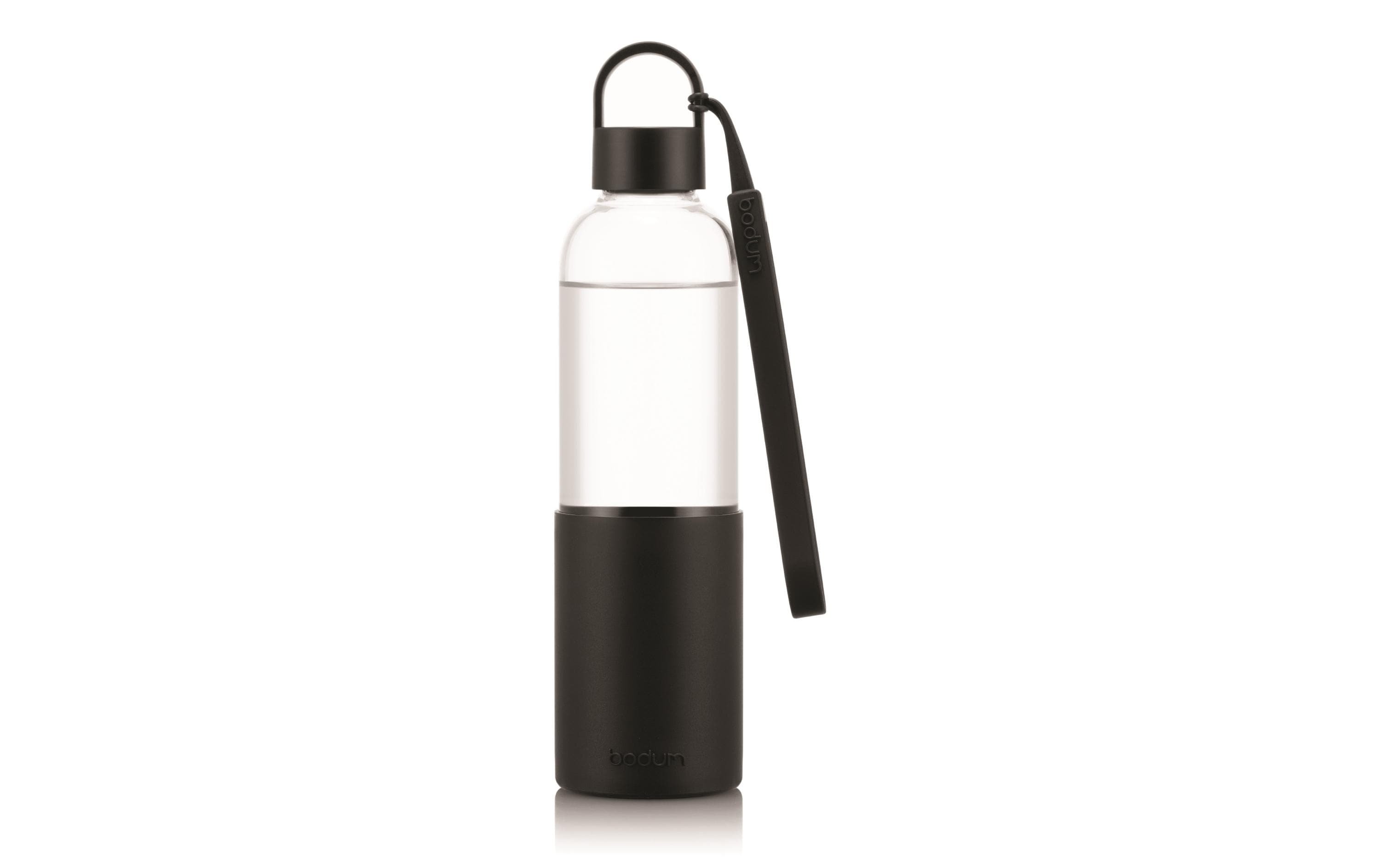 Bodum Trinkflasche Melior 0.5 Liter schwarz Borosilikatglas, Silikon
