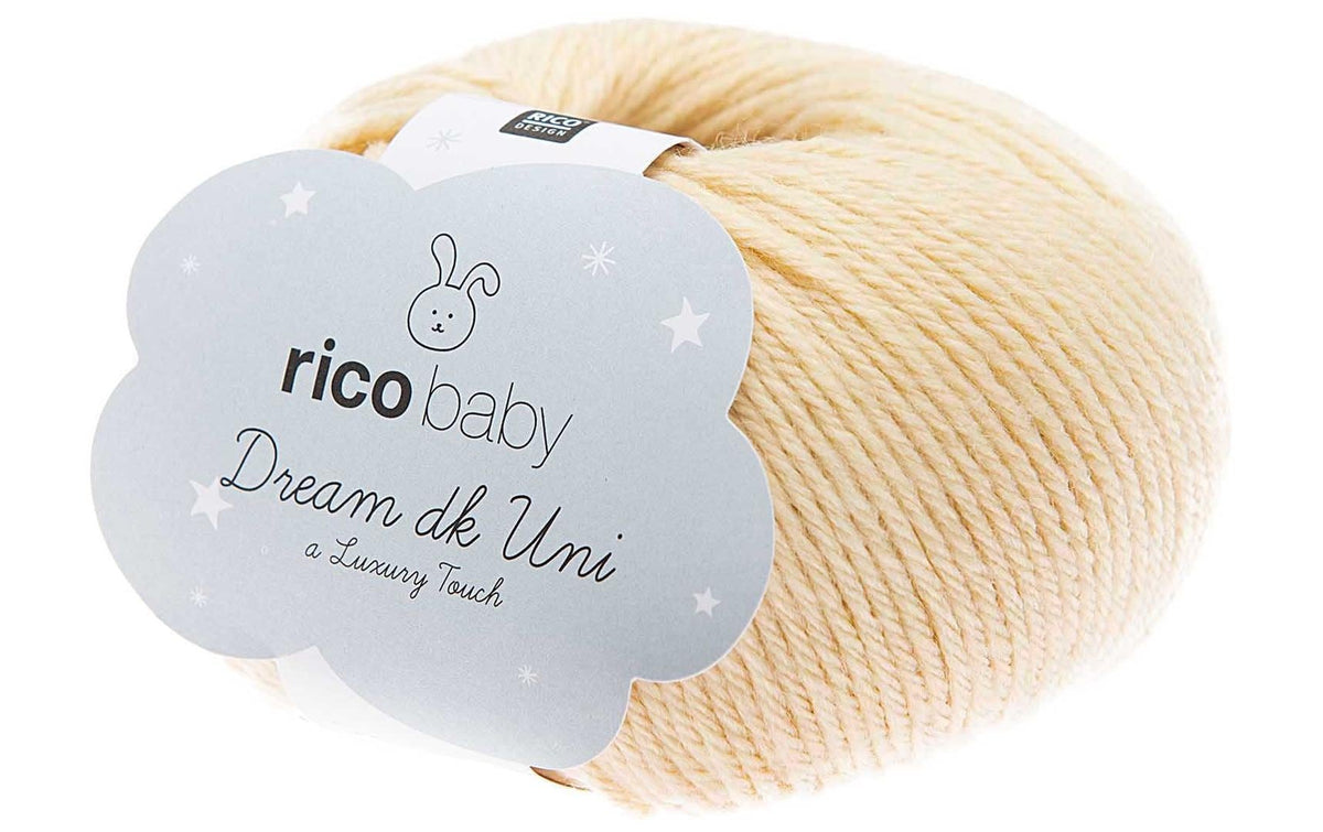 RICO Baby Dream DK Luxury touch Uni creme 50 g, 115 m, 50 % PA, 50 % PAN