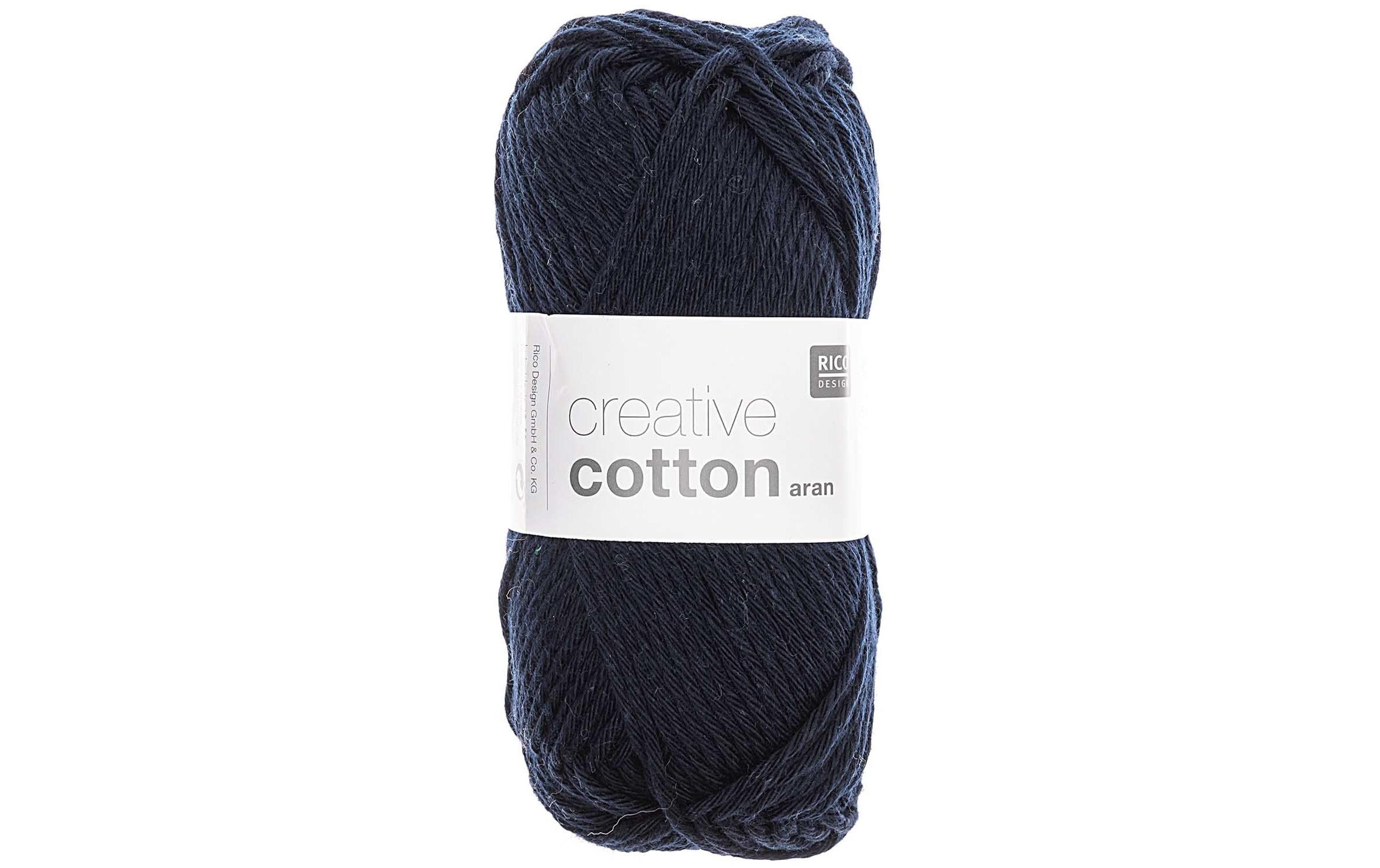 RICO Creative Cotton Aran, marine 50 g, 85 m, 100 % CO gaze