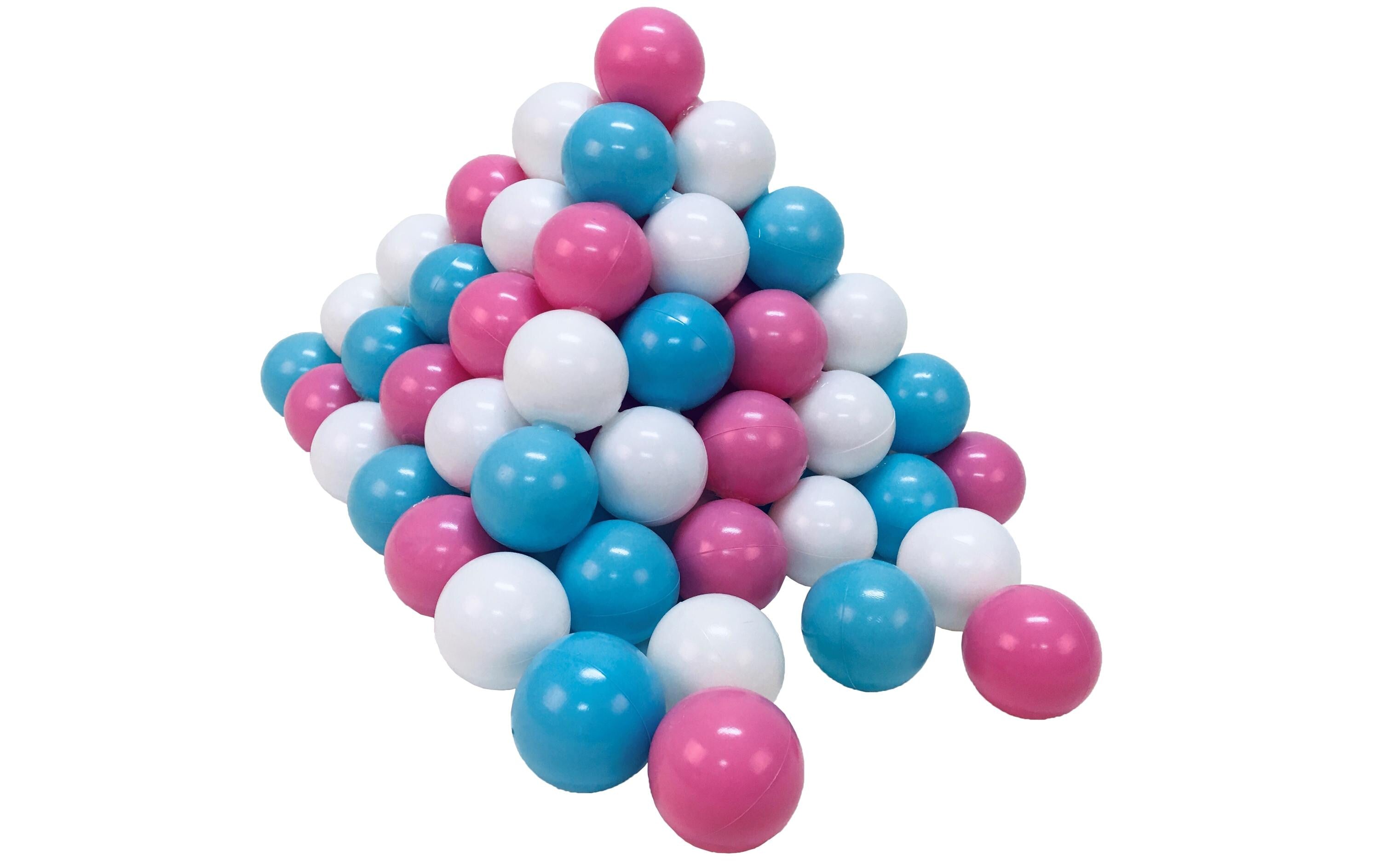 Bälleset ca. 6 cm - 100 balls rose/creme/lightblue