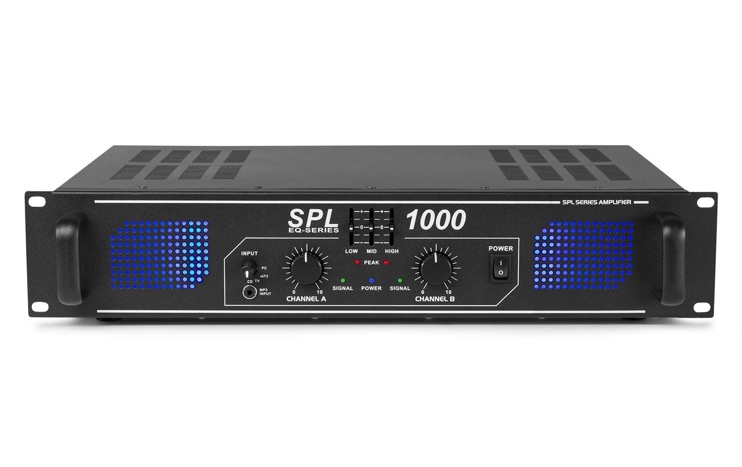 Skytec SPL 1000 2-Kanal Endstufe 2x 500W, EQ