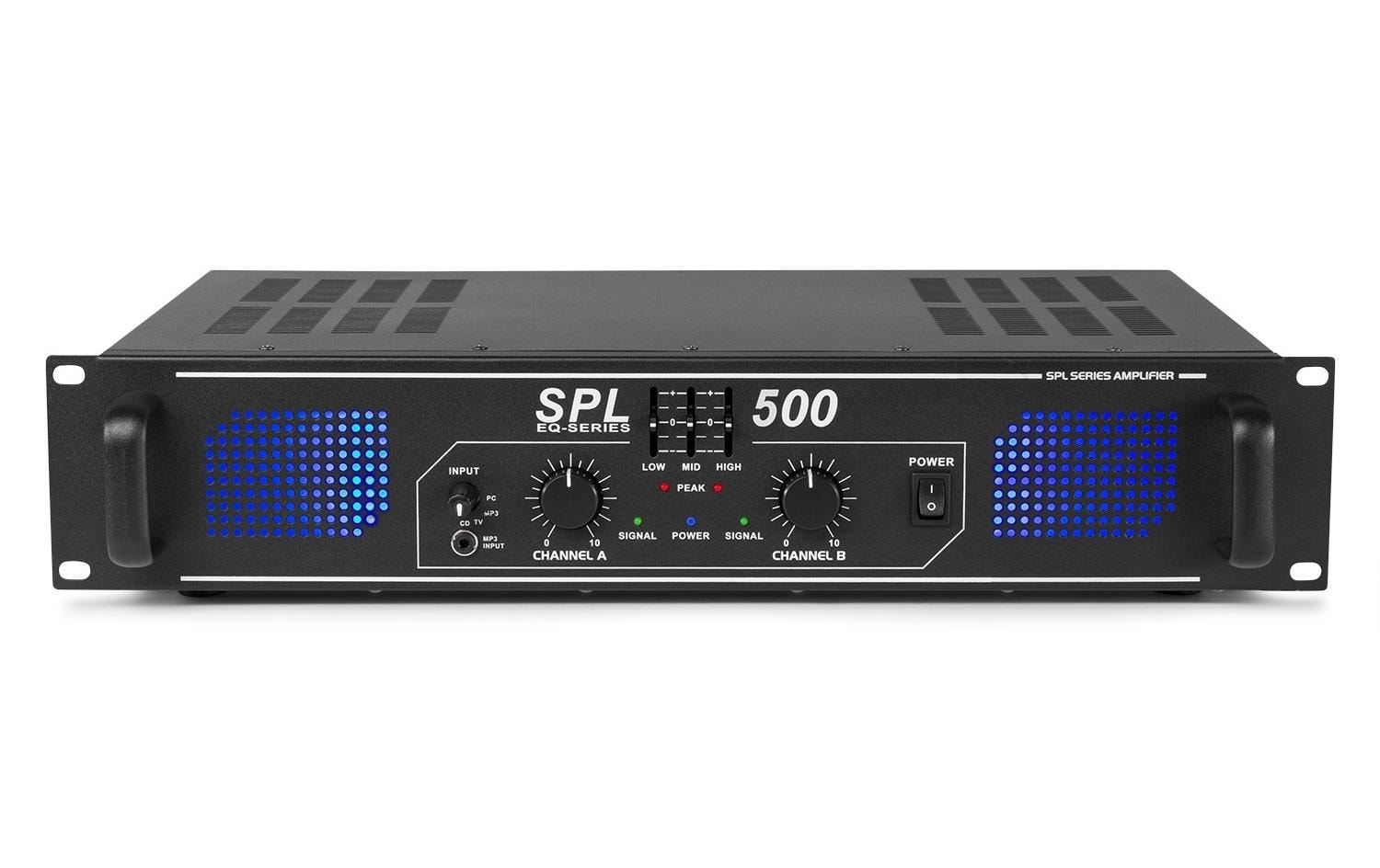 Skytec SPL 500 2-Kanal Endstufe 2x 250W, EQ