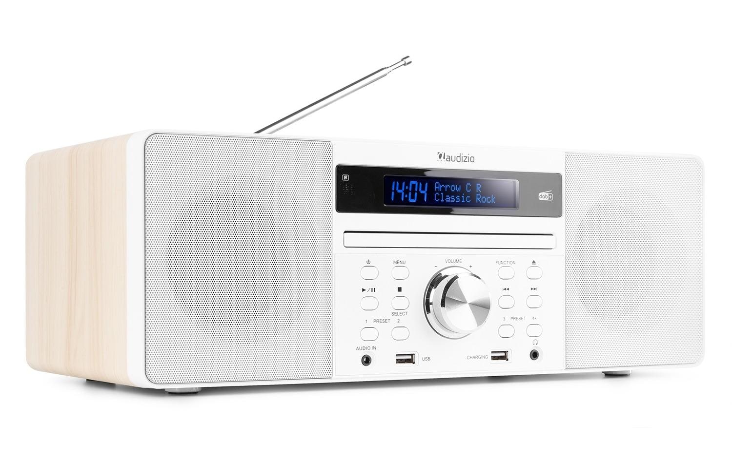 Audizio Prato DAB+ Radio mit BT u. CD, weiss