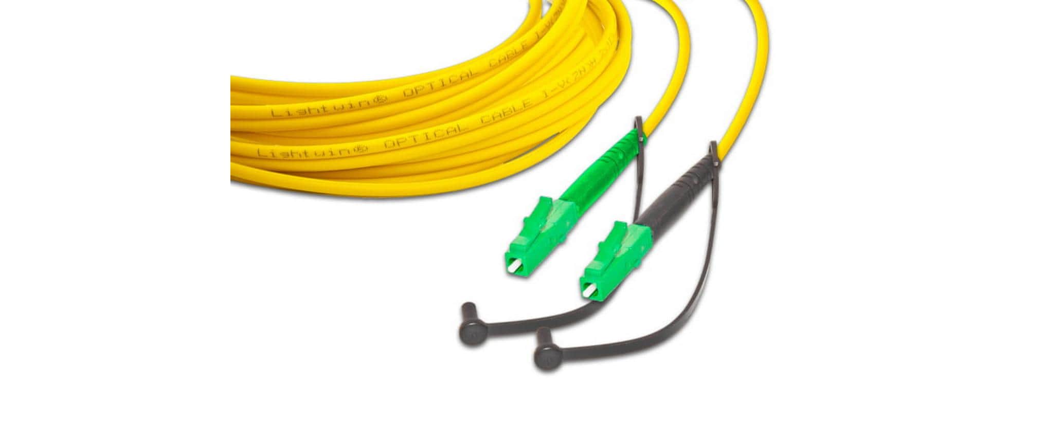 Lightwin LWL Simplex Patchkabel Singlemode 9/125µm, LC/APC-LC/APC, 1m