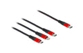 Delock USB2.0-Ladekabel 3 in 1, 30cm USB-C zu Lightning, Micro-B, USB-C bis 3A