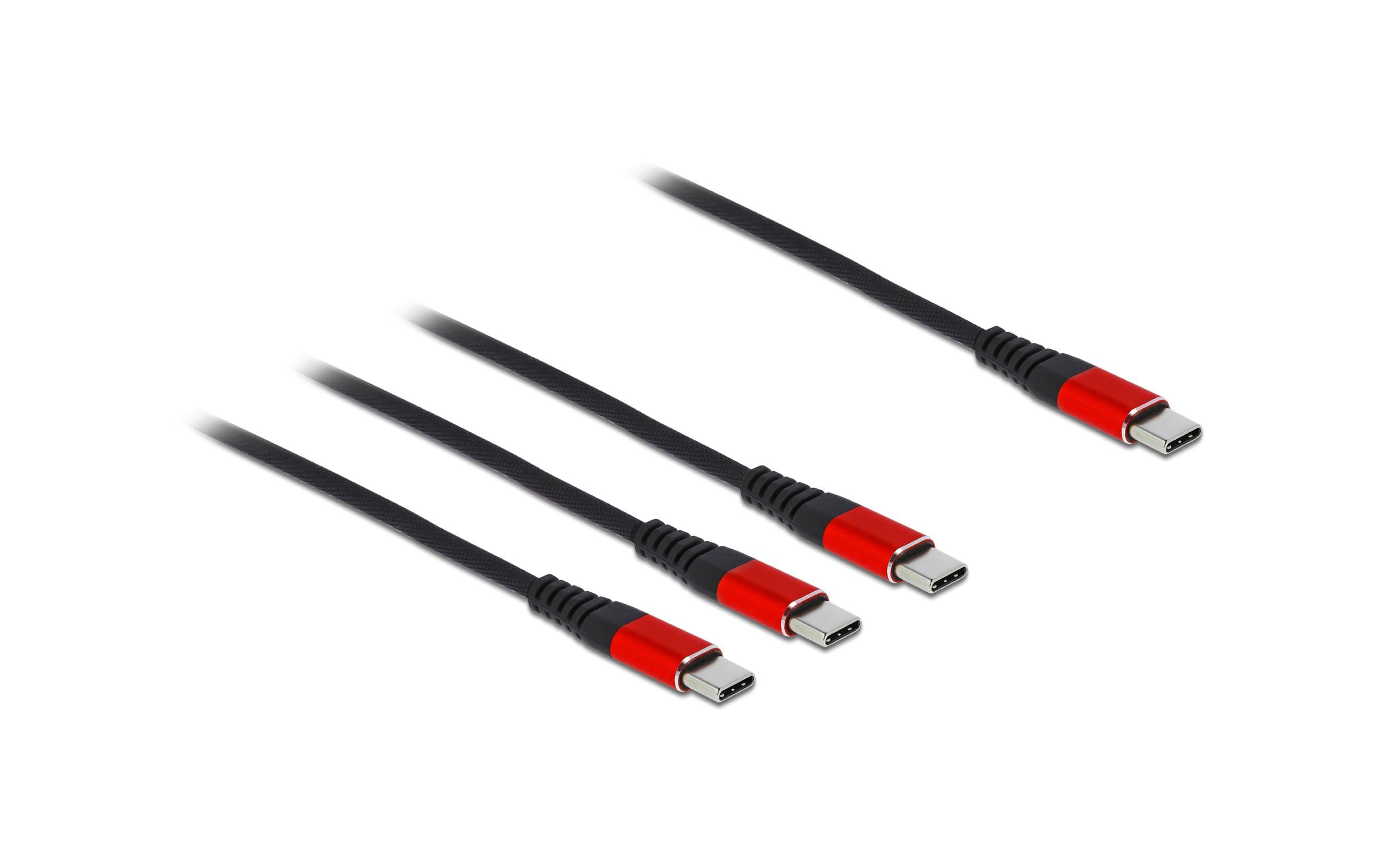 Delock USB2.0-Ladekabel 3 in 1, 30cm USB-C 3xUSB-C, bis 3A