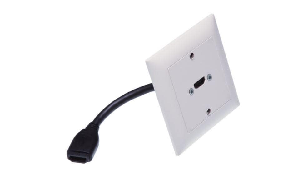 Feller EDIZIOdue UP HDMI Anschlussdose 1x HDMI Durchführung mit Kabel