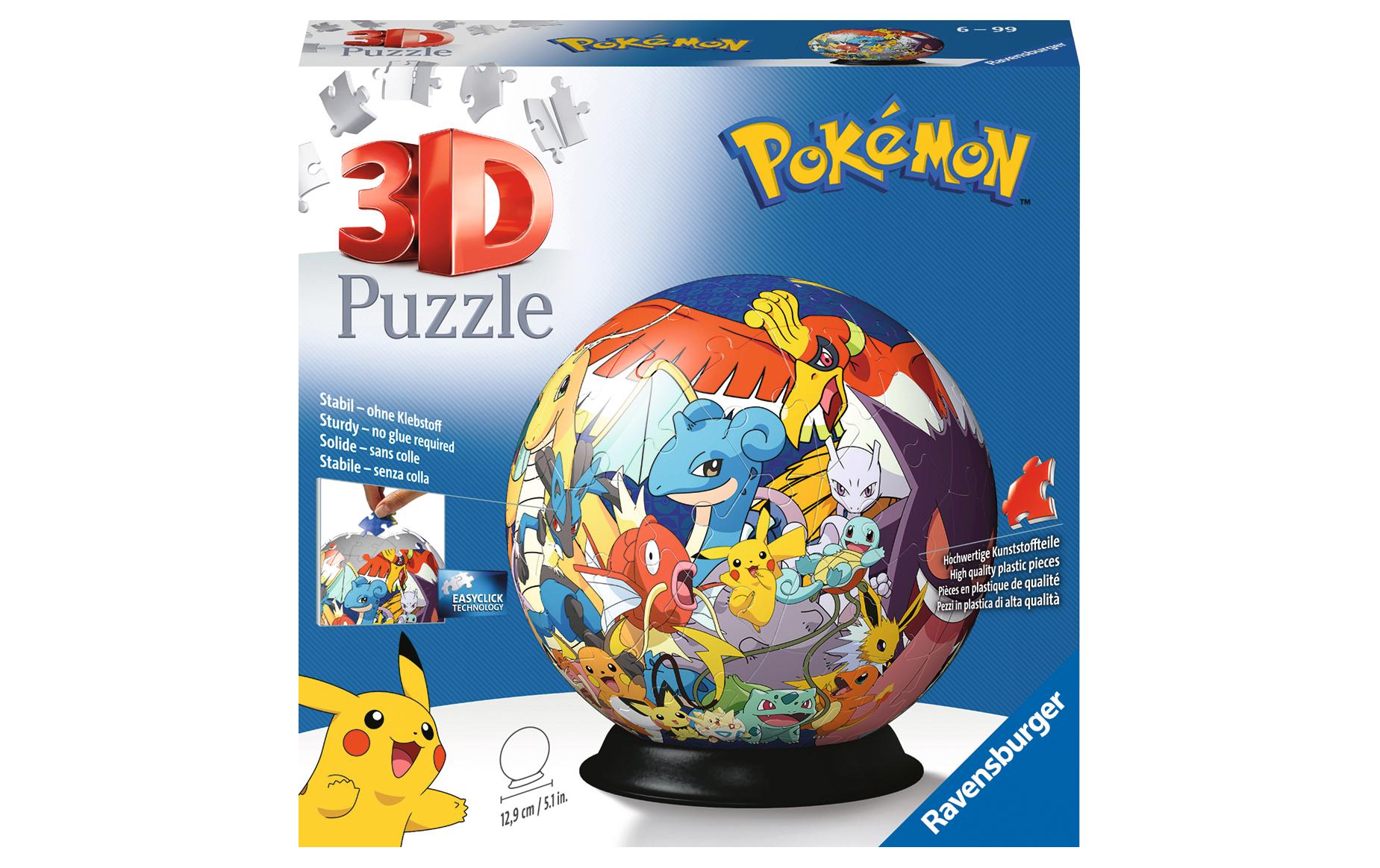 Puzzle 3D Ball Pokemon 72 Teile, Alter: 6-99