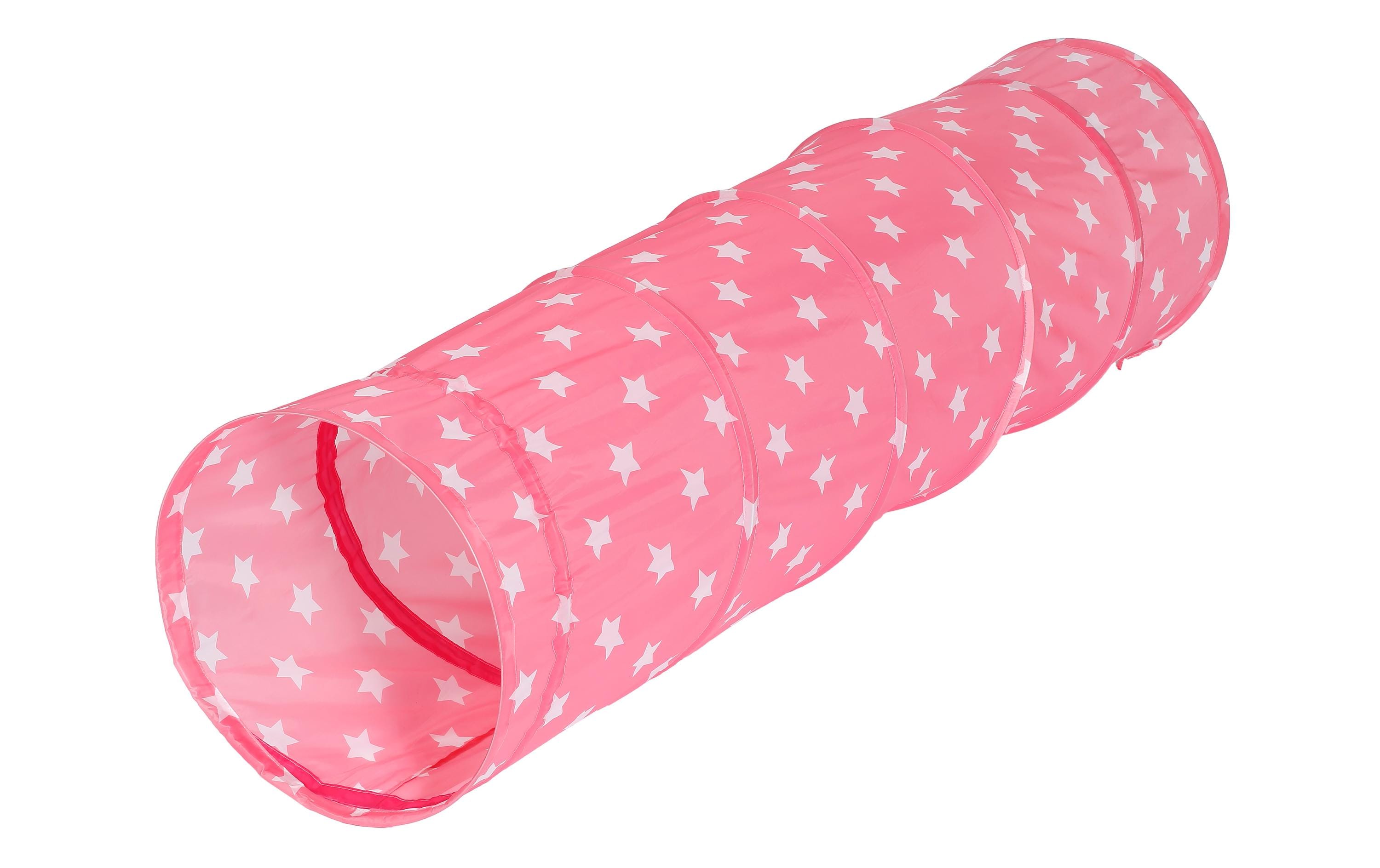 Spieltunnel Pink white stars