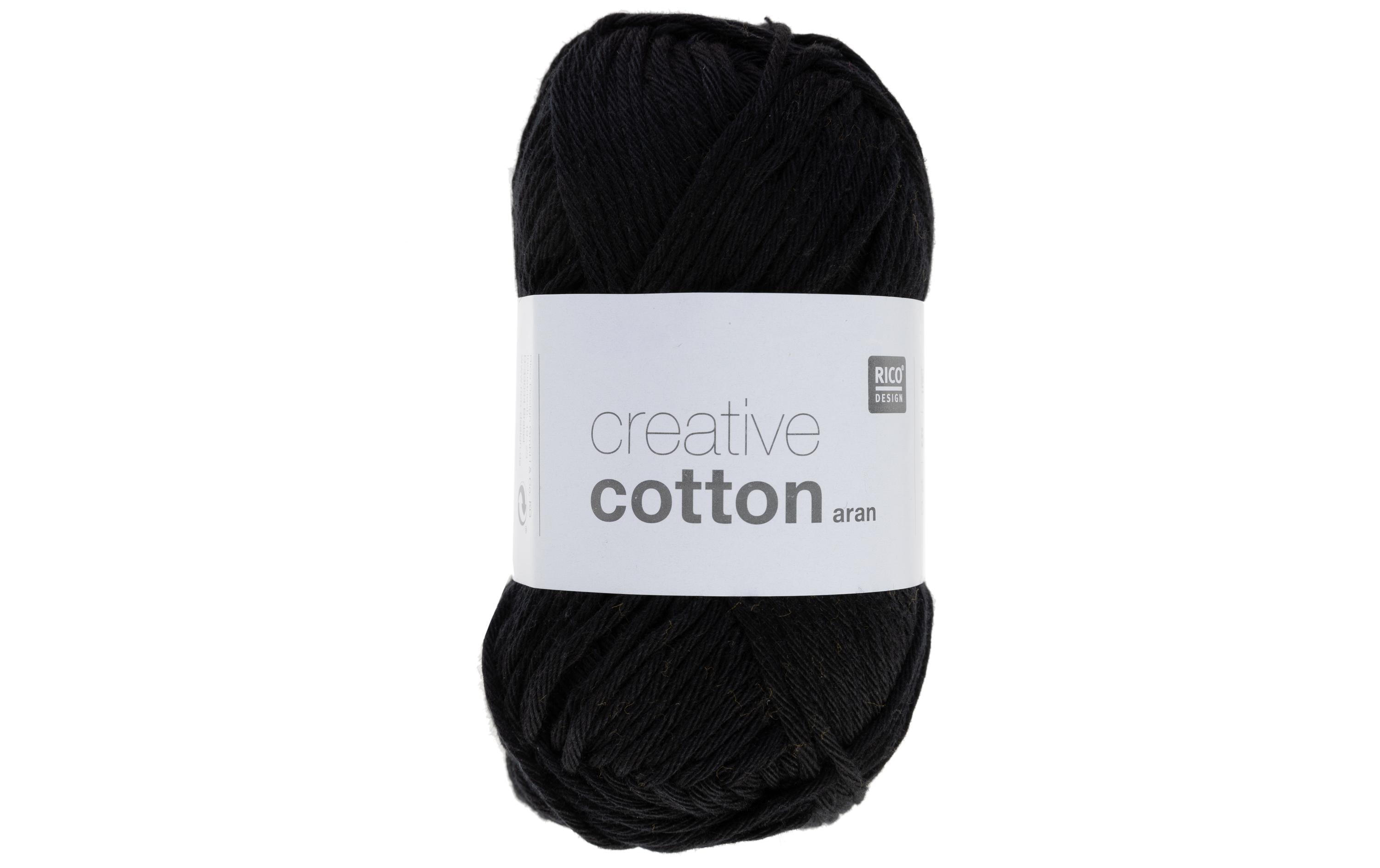 RICO Creative Cotton, schwarz 50 g, 85 m, 100 % CO